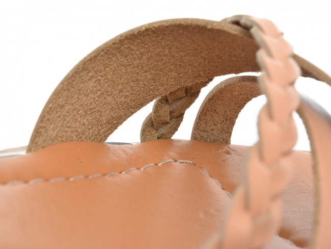 Sandale casual GRYXX nude, 11507, din piele naturala