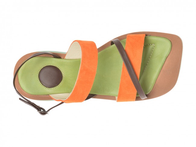 Sandale casual GRYXX portocalii, 4403410, din piele intoarsa
