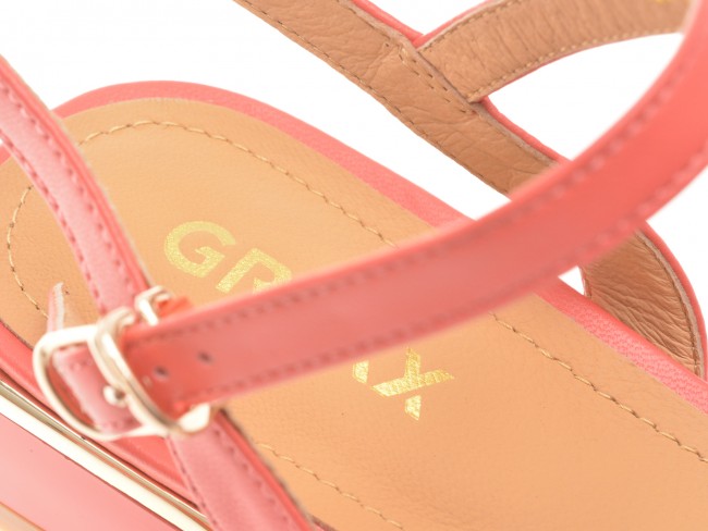 Sandale casual GRYXX roz, F51C09, din piele naturala