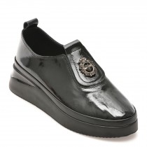 Pantofi casual GRYXX negri, 1066015, din piele naturala lacuita