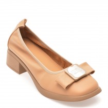 Pantofi casual GRYXX nude, 7539, din piele naturala