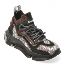 Pantofi sport GRYXX negri, 21018, din material textil