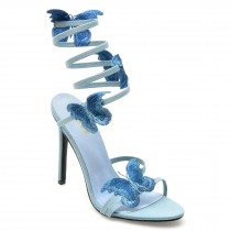 Sandale elegante GRYXX albastre, 1959, din material textil