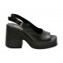 Sandale casual GRYXX negre, 135555, din piele naturala