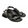 Sandale casual GRYXX negre, 1581019, din piele naturala