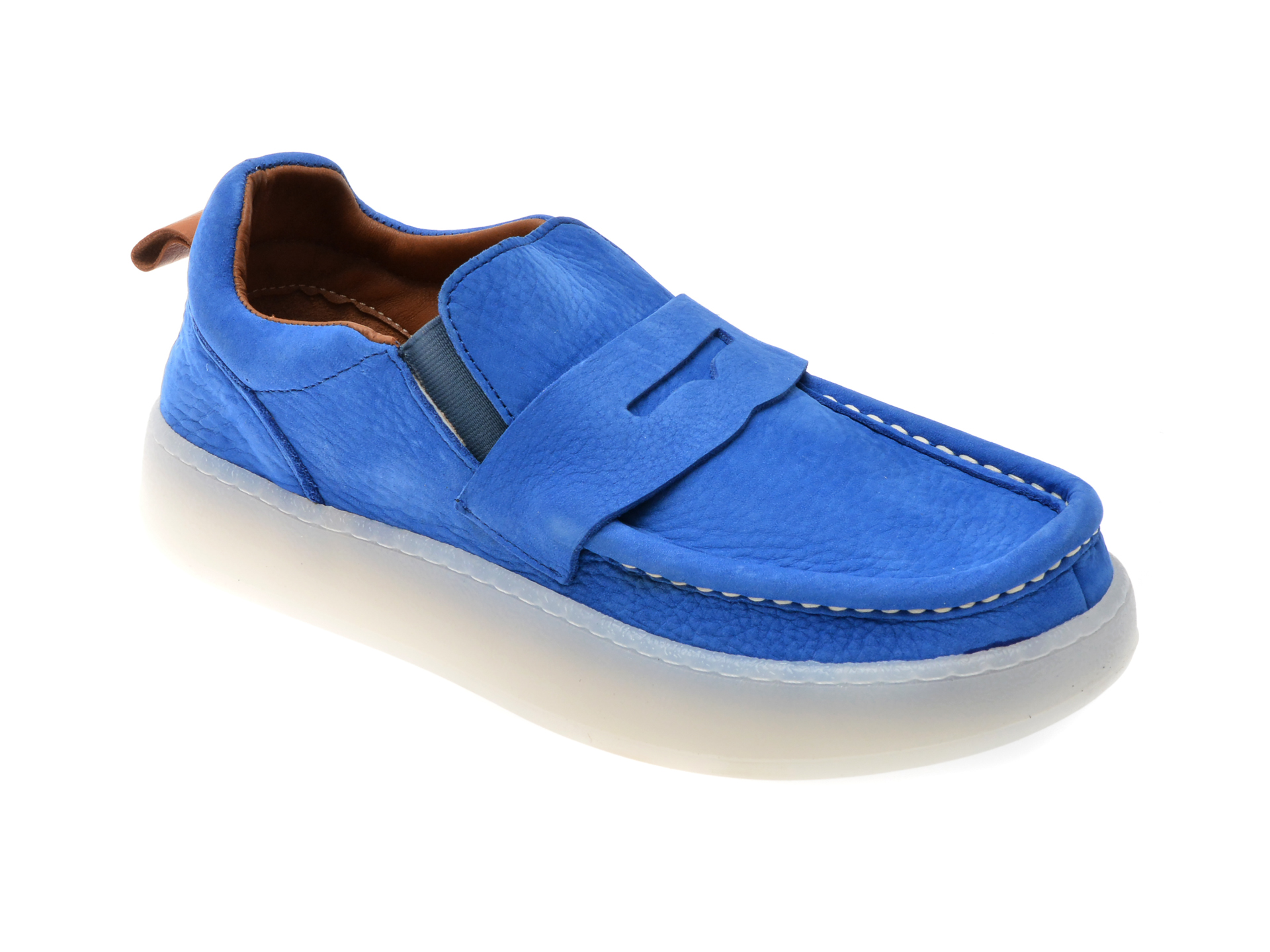 Mocasini casual GRYXX albastri, 600403, din nabuc