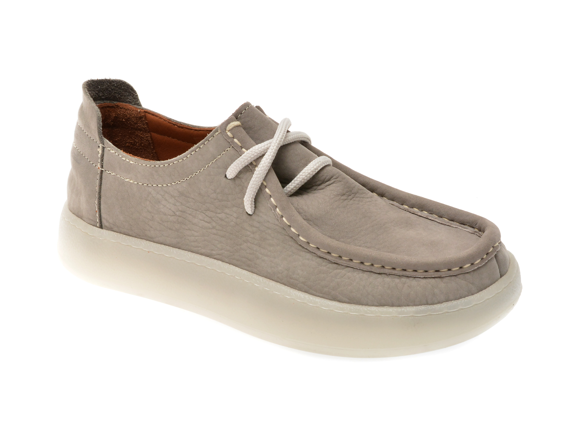 Mocasini casual GRYXX gri, 600401, din nabuc