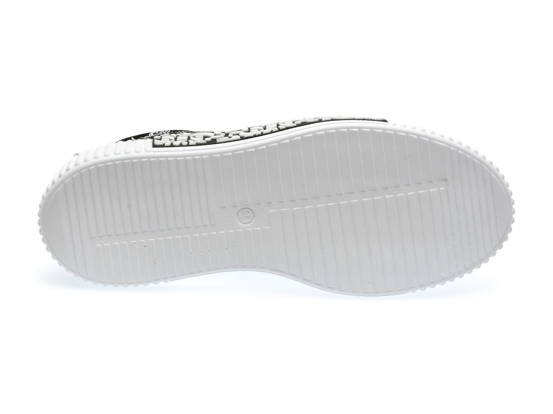 Pantofi casual GRYXX alb-negru, 1814003, din nabuc