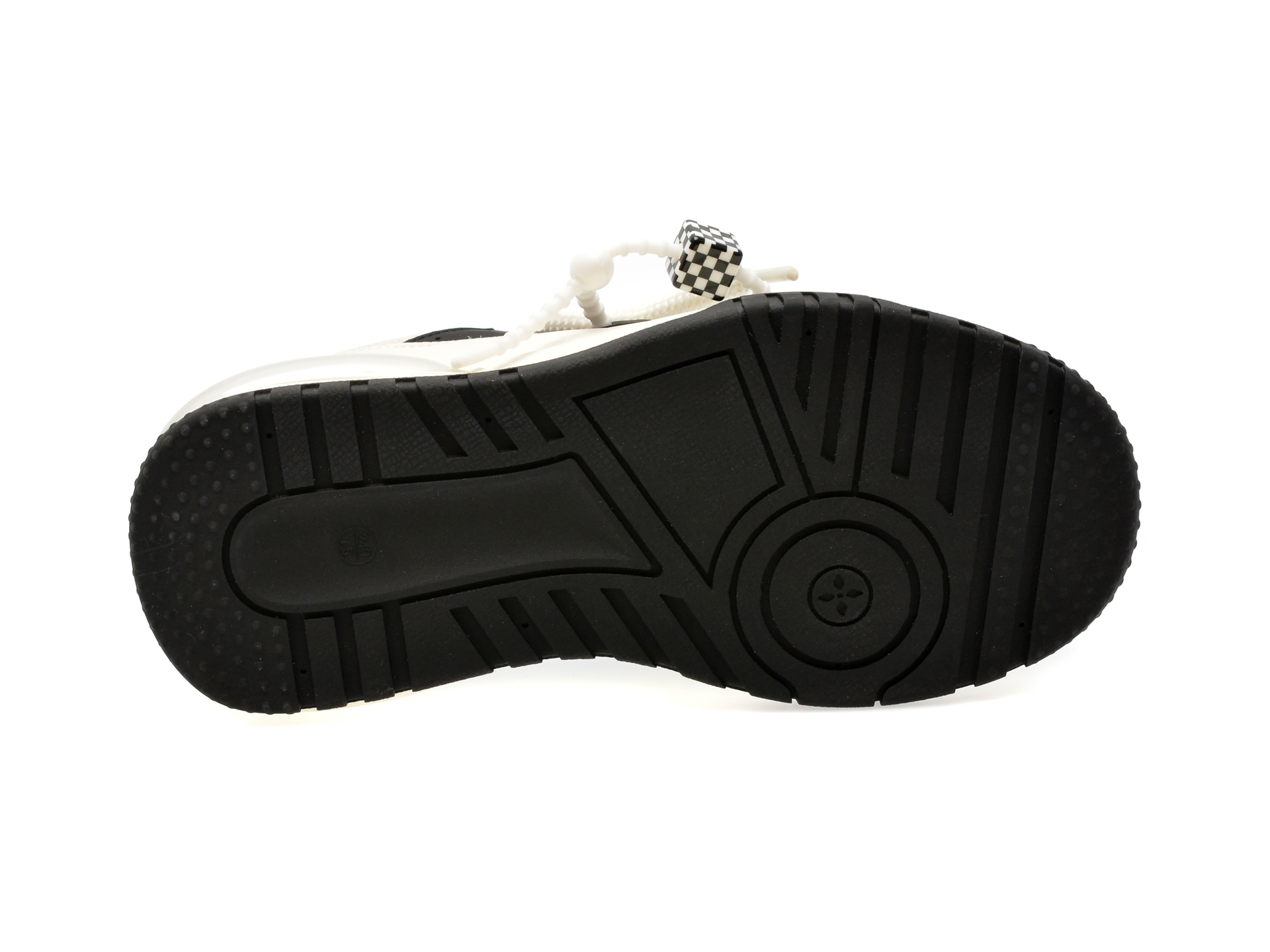 Pantofi casual GRYXX alb-negru, 2822, din piele naturala