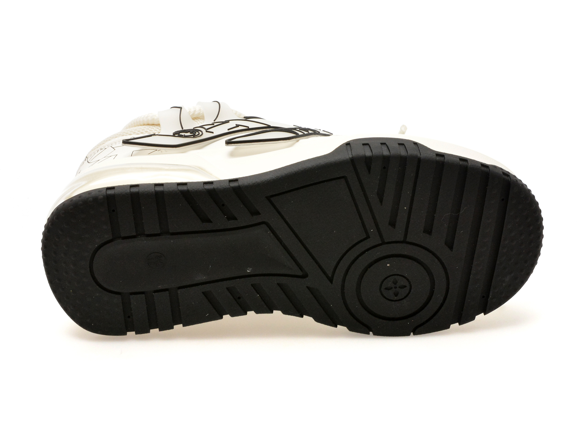 Pantofi casual GRYXX alb-negru, 28231, din piele naturala