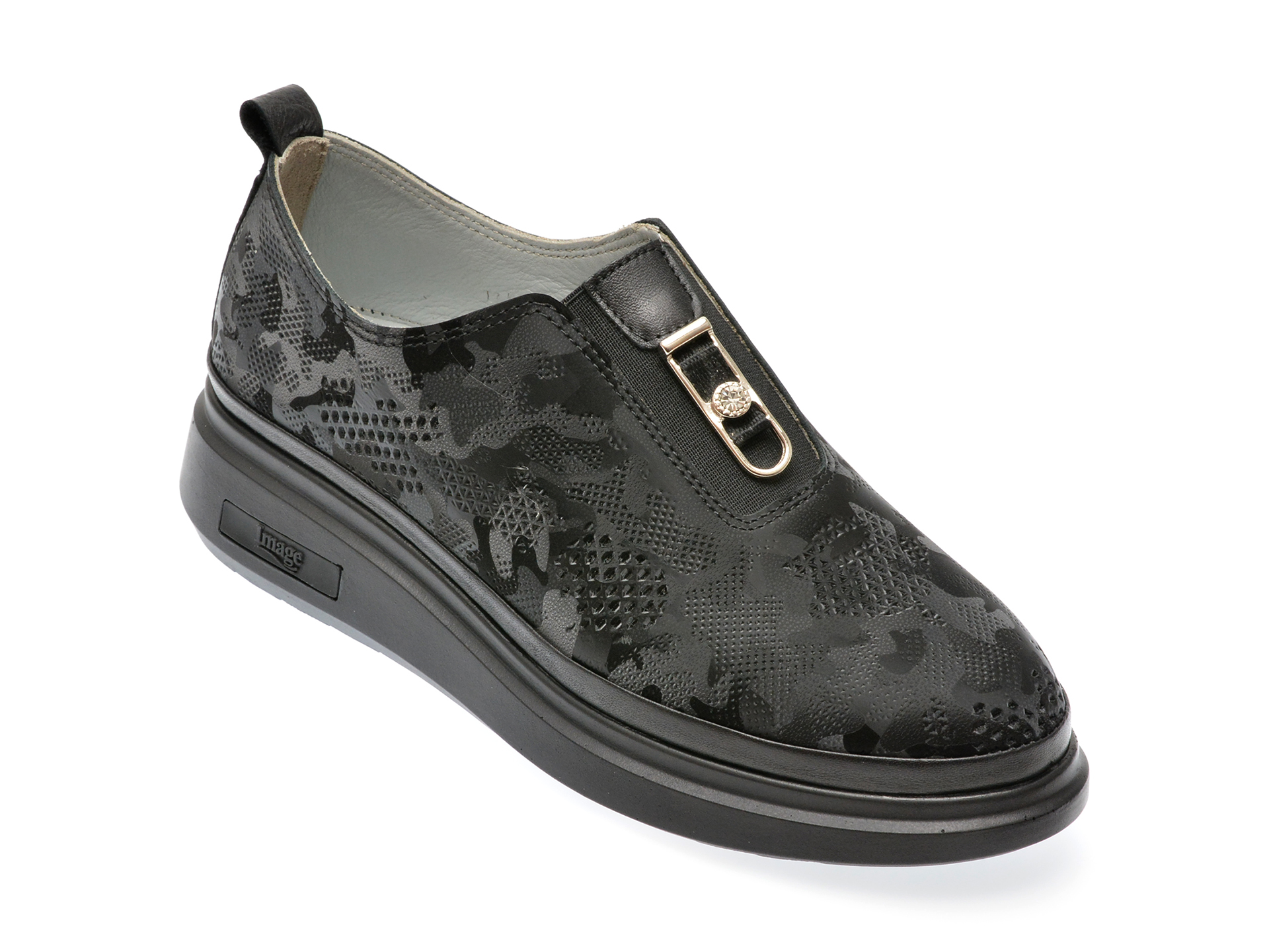 Pantofi casual GRYXX negri, 01502Z, din piele naturala