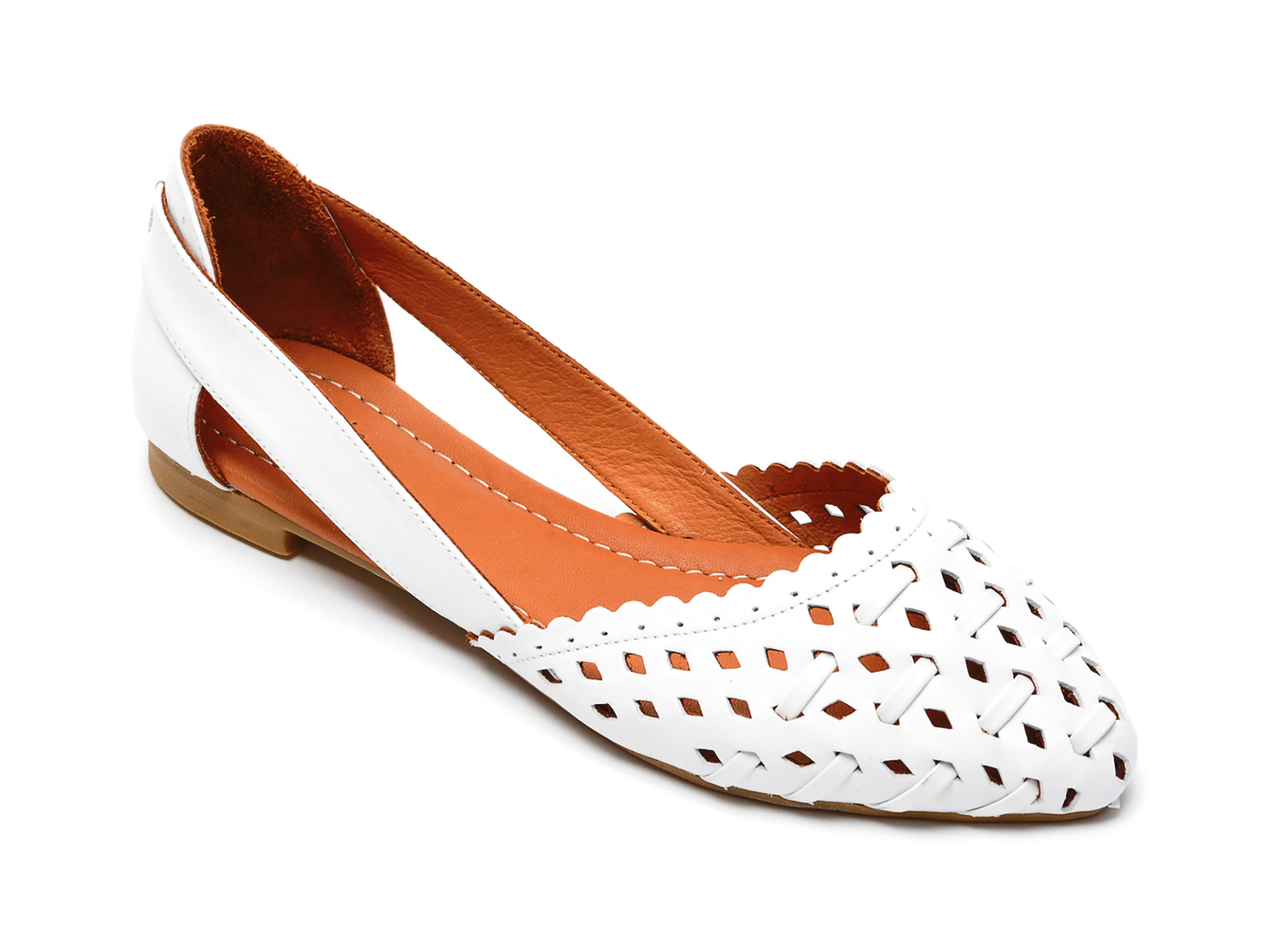 Pantofi FLAVIA PASSINI albi, 14433, din piele naturala