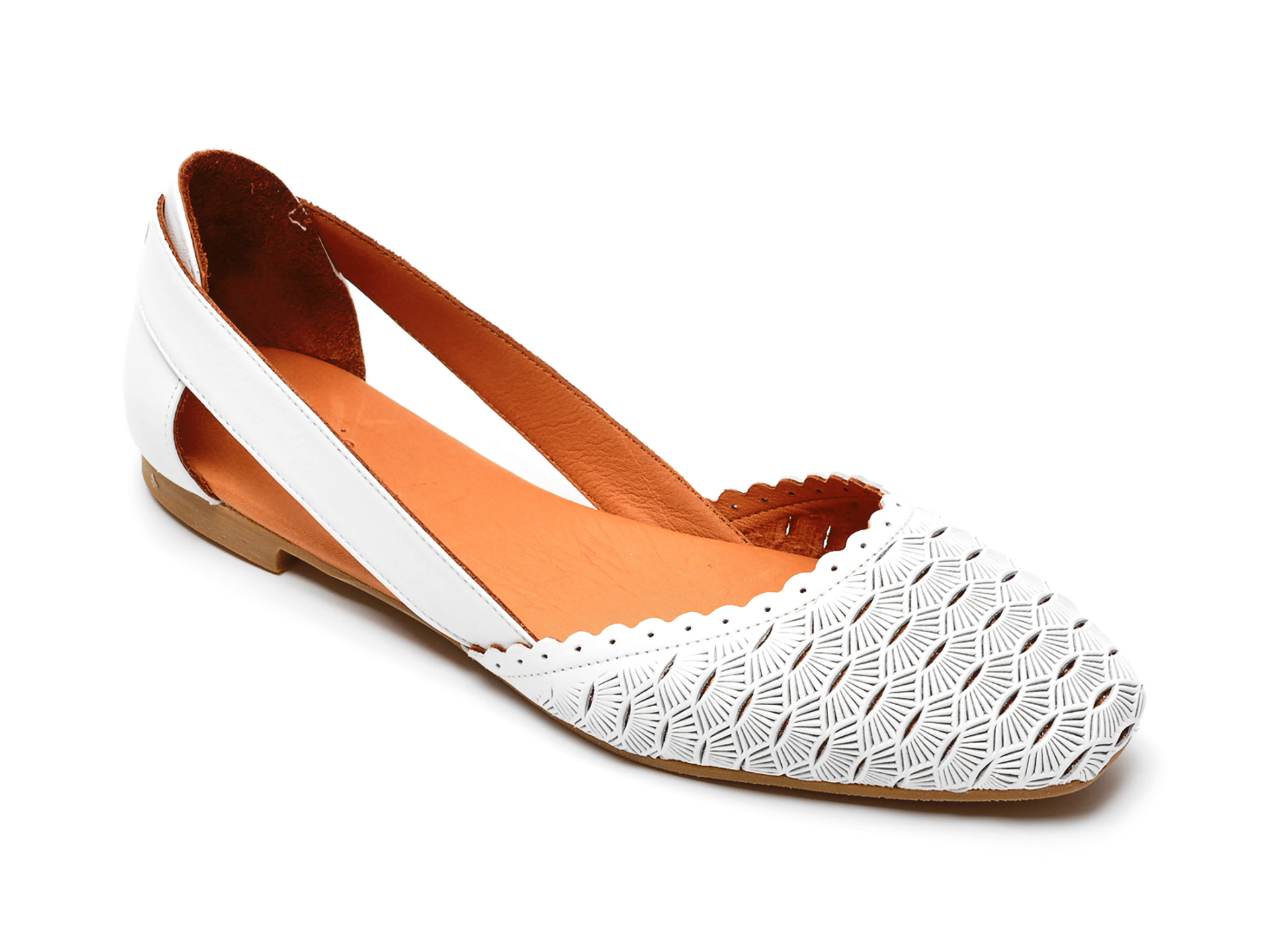 Pantofi FLAVIA PASSINI albi, 14704, din piele naturala