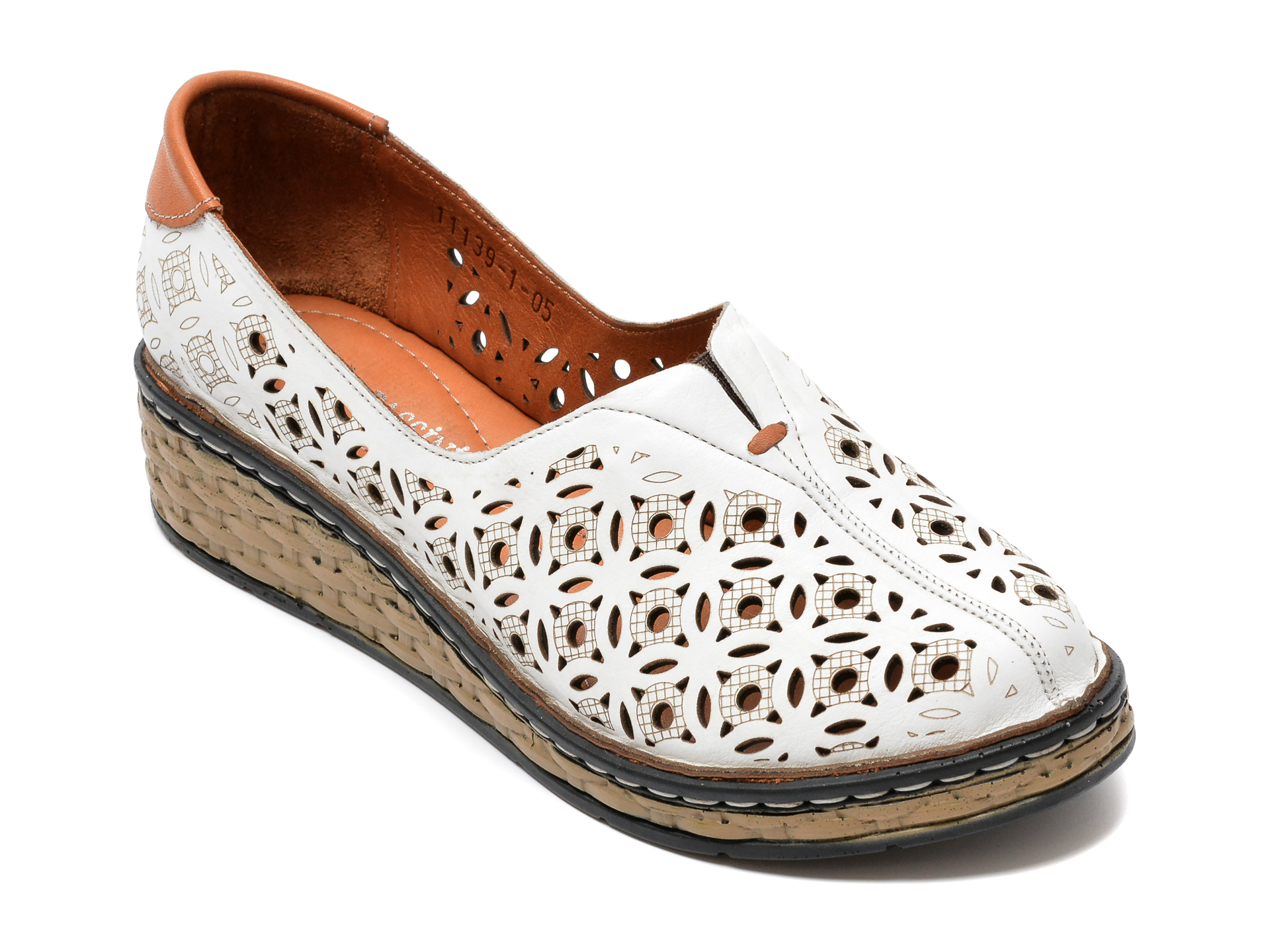 Pantofi FLAVIA PASSINI albi, 951139, din piele naturala