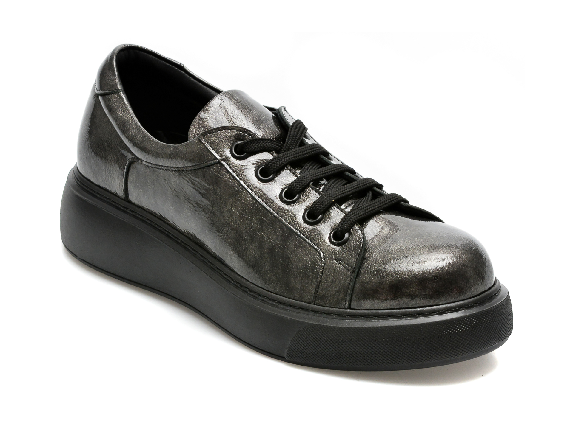 Pantofi FLAVIA PASSINI gri, 15401, din piele naturala lacuita