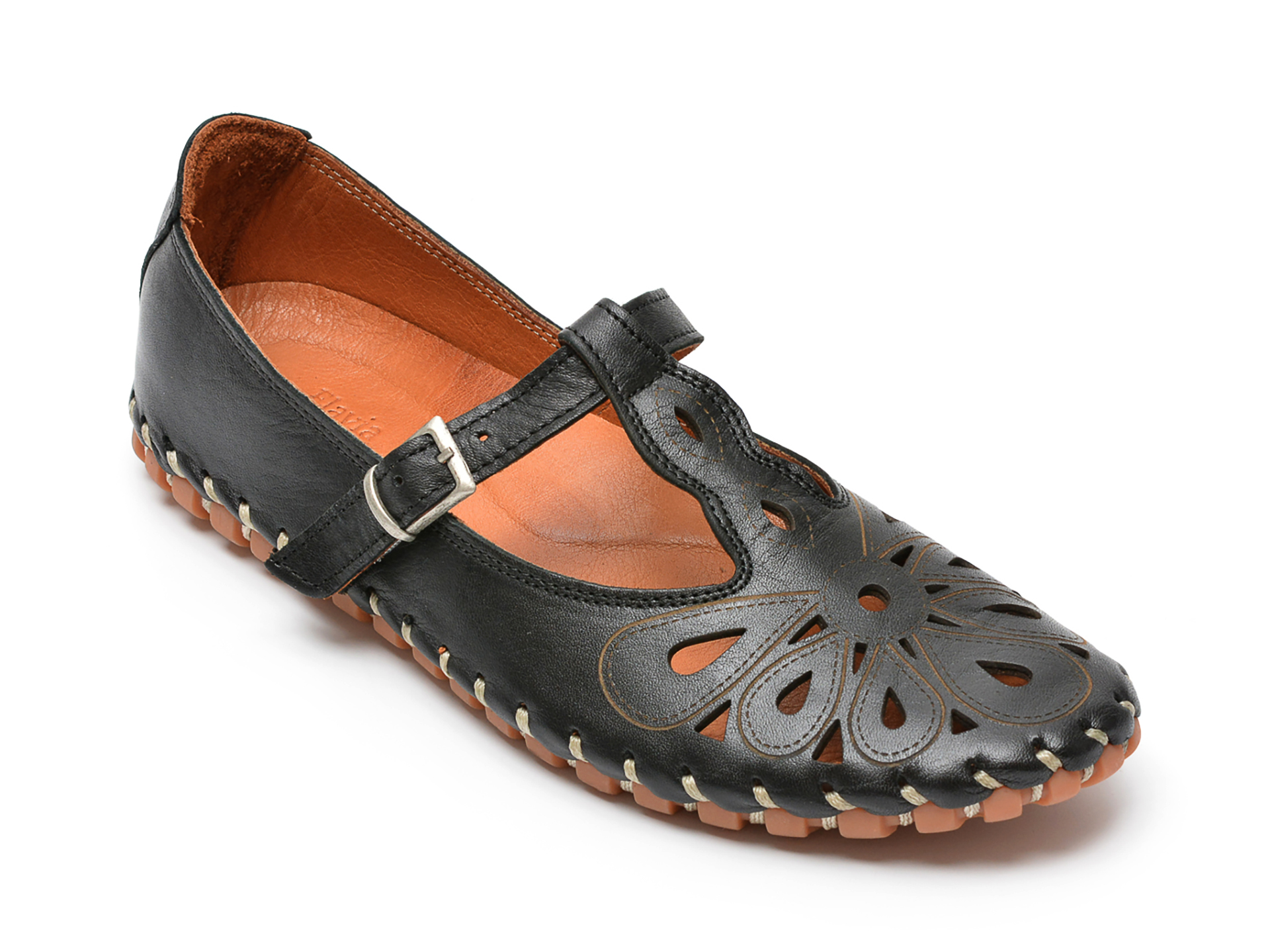 Pantofi FLAVIA PASSINI negri, 1205, din piele naturala