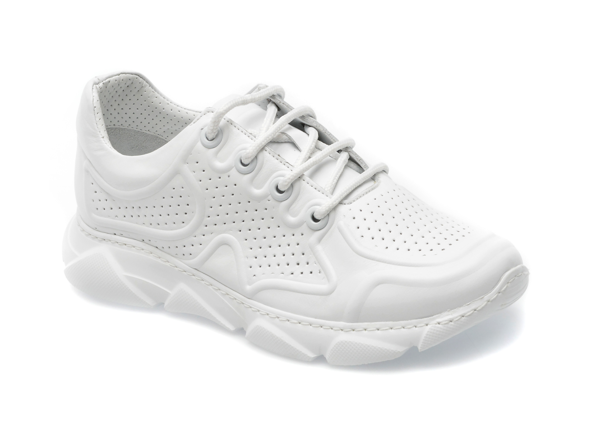 Pantofi GRYXX albi, 4921035, din piele naturala /sale