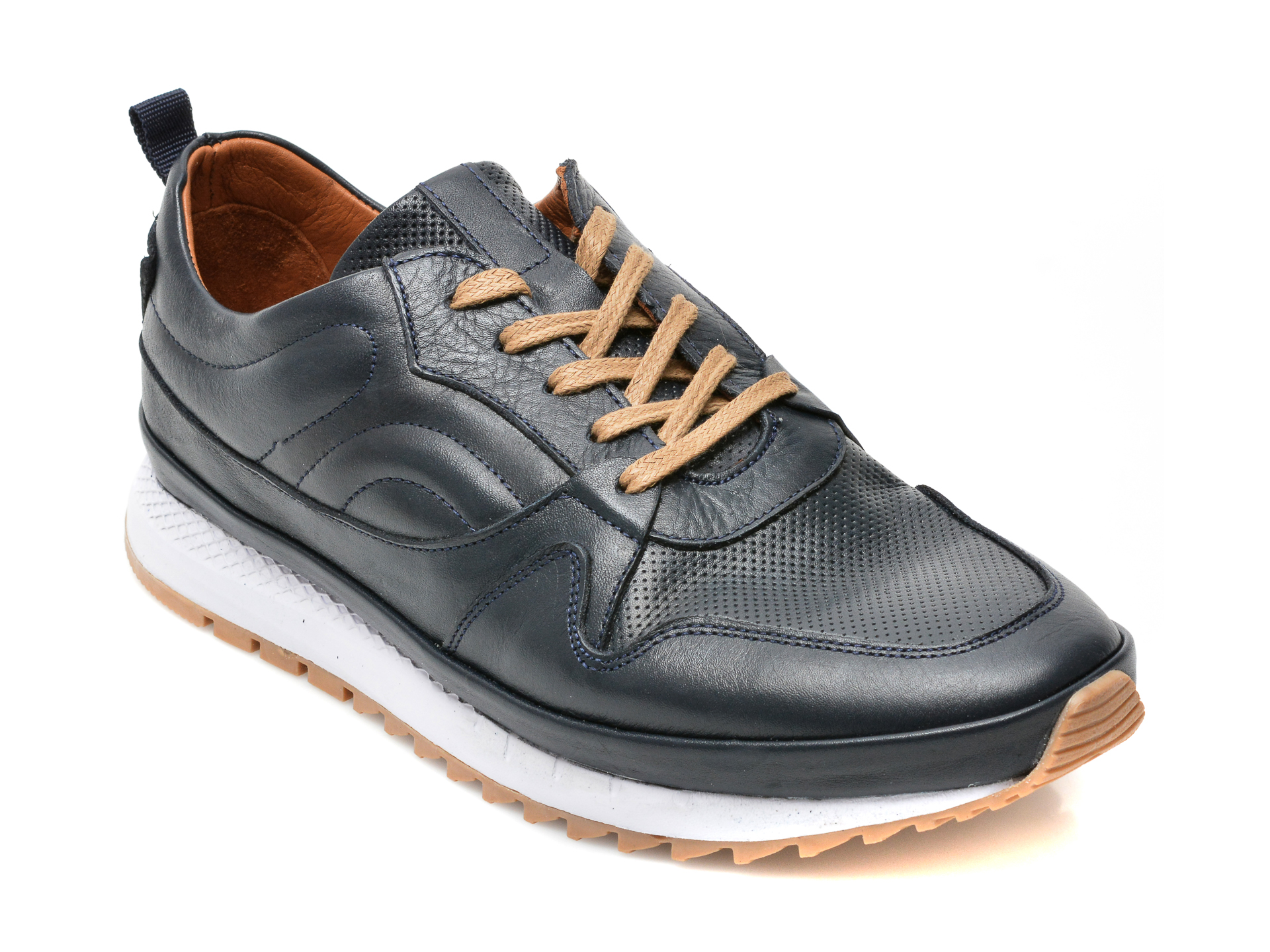 Pantofi OTTER bleumarin, M6367, din piele naturala