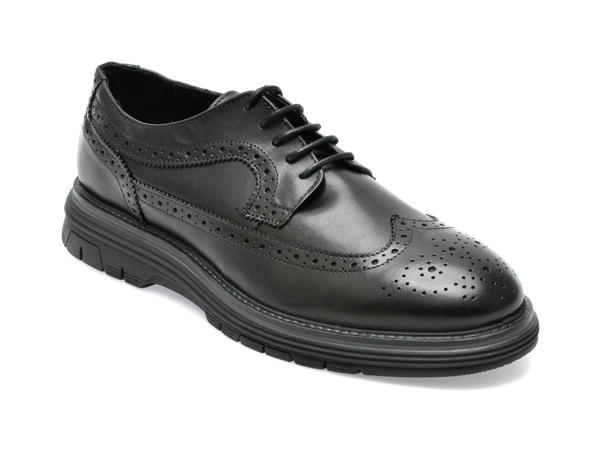 Pantofi OTTER negri, 466059, din piele naturala barbati 2023-05-28