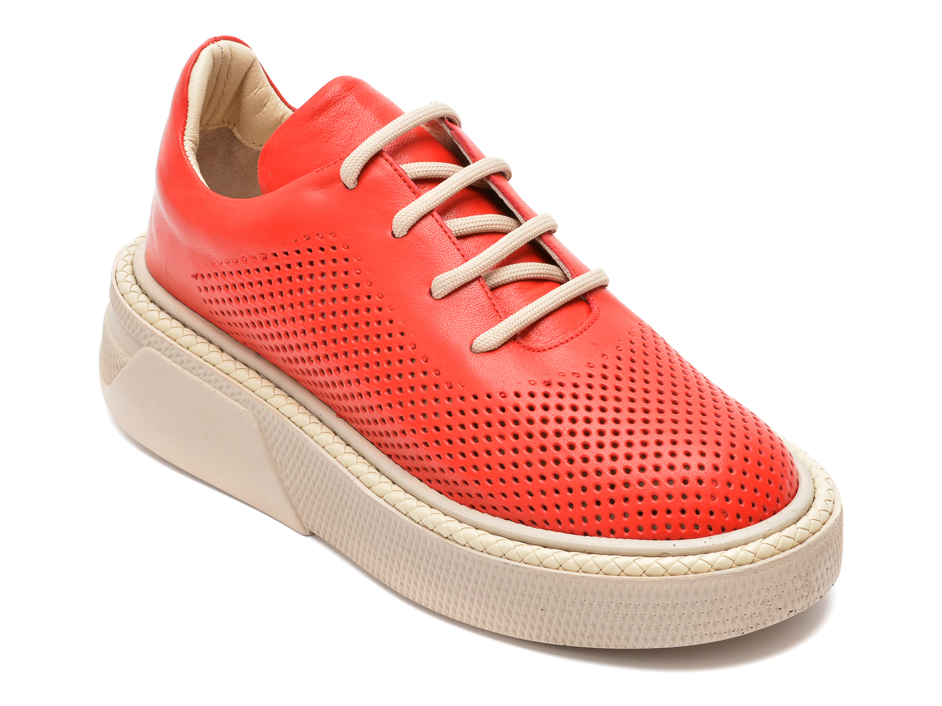 Pantofi sport FLAVIA PASSINI rosii, 2940128, din piele naturala