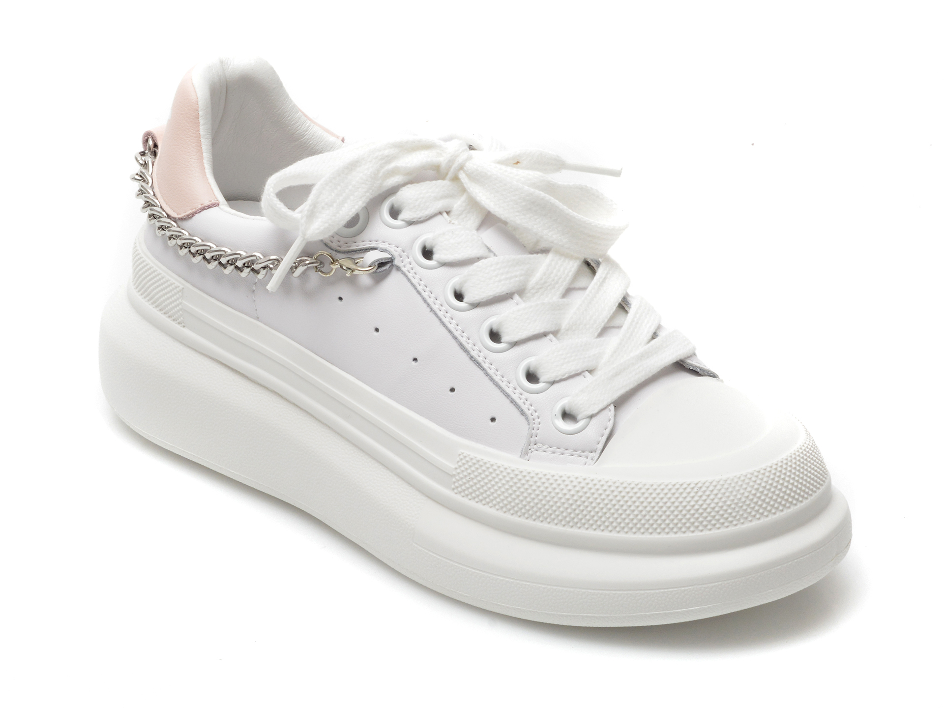 Pantofi sport GRYXX albi, 2021110, din piele naturala