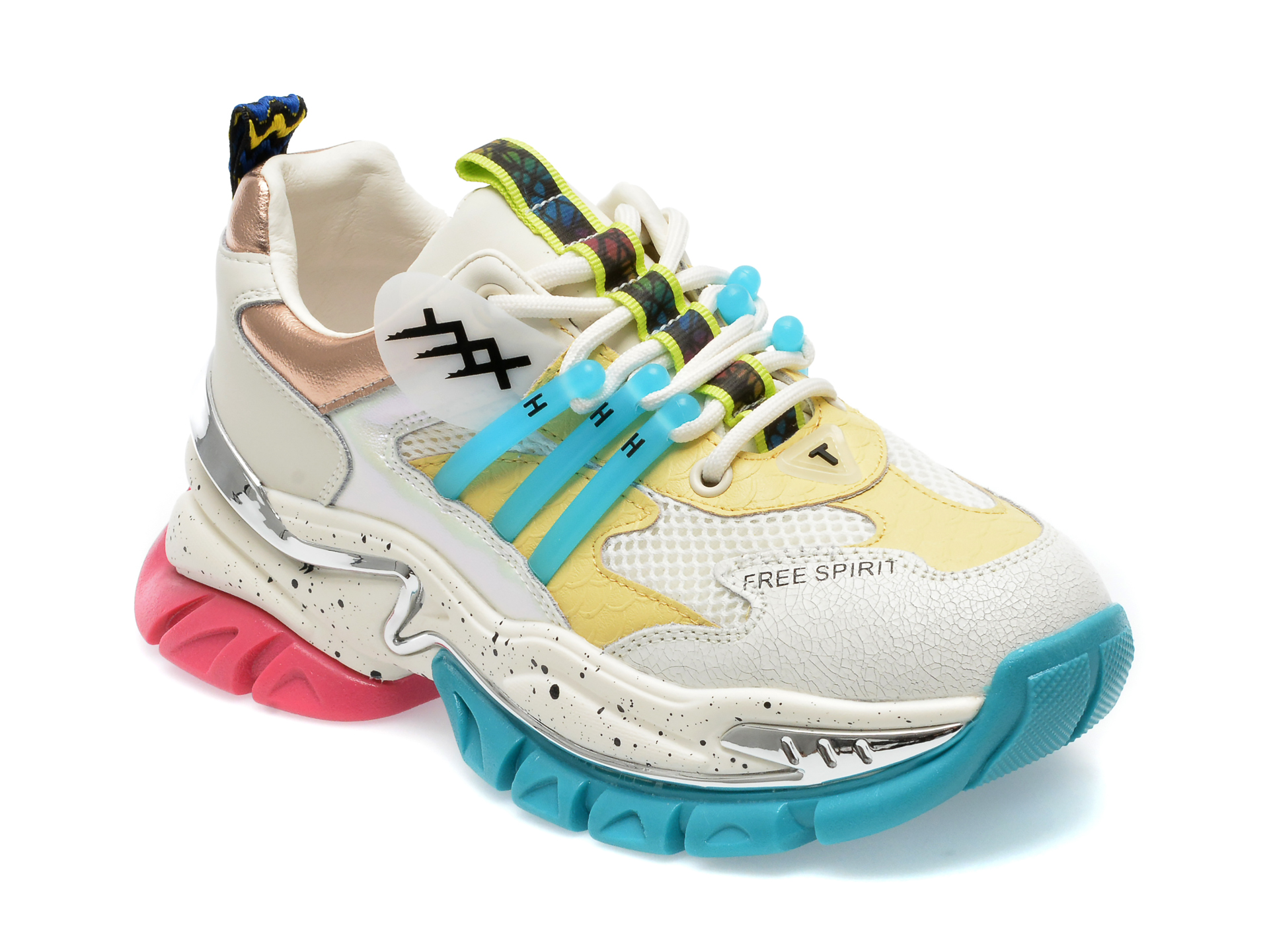 Pantofi sport GRYXX albi, 267129, din piele naturala si material textil Femei 2023-05-28