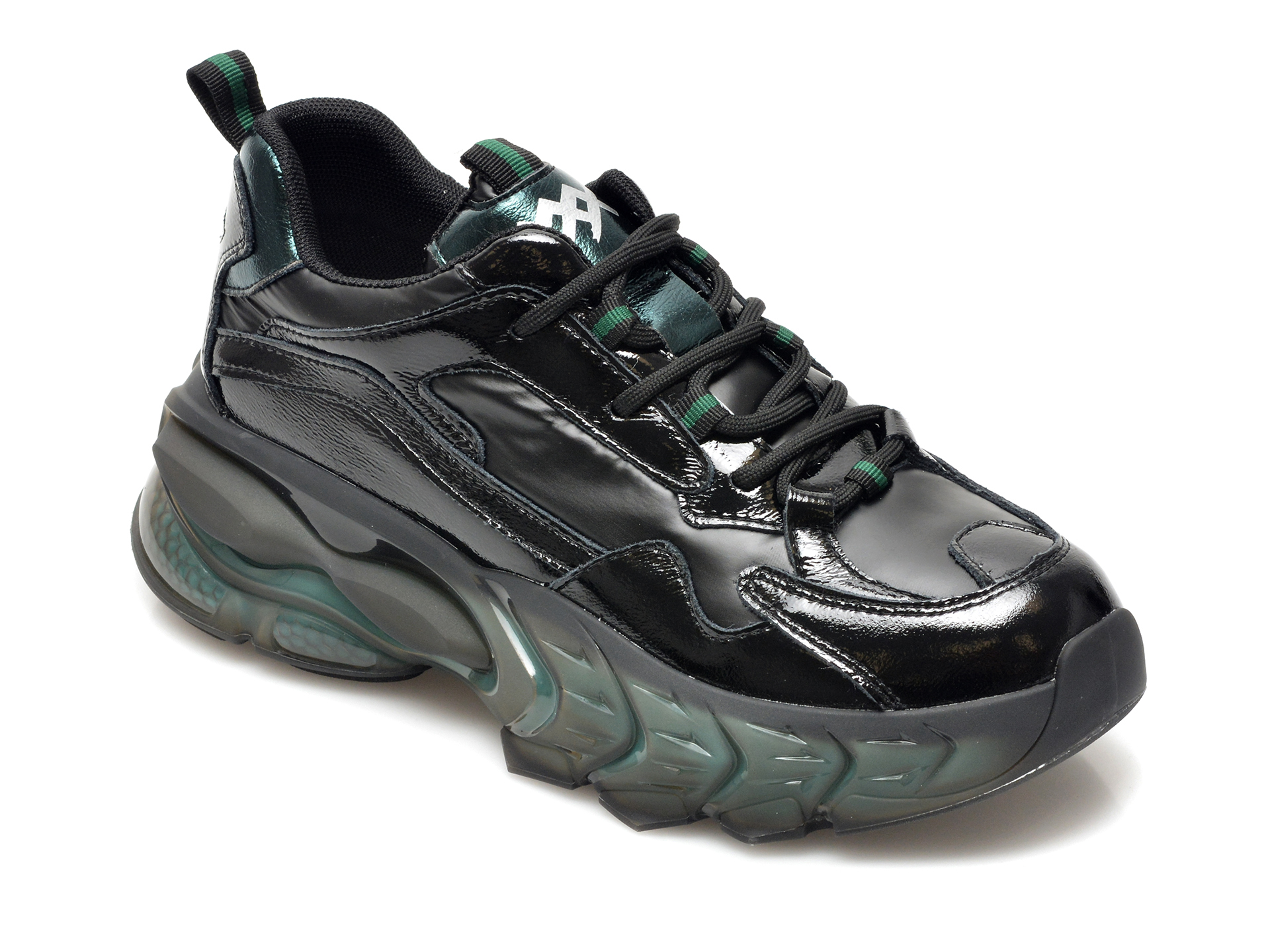 Pantofi sport GRYXX negri, 68156, din material textil si piele naturala