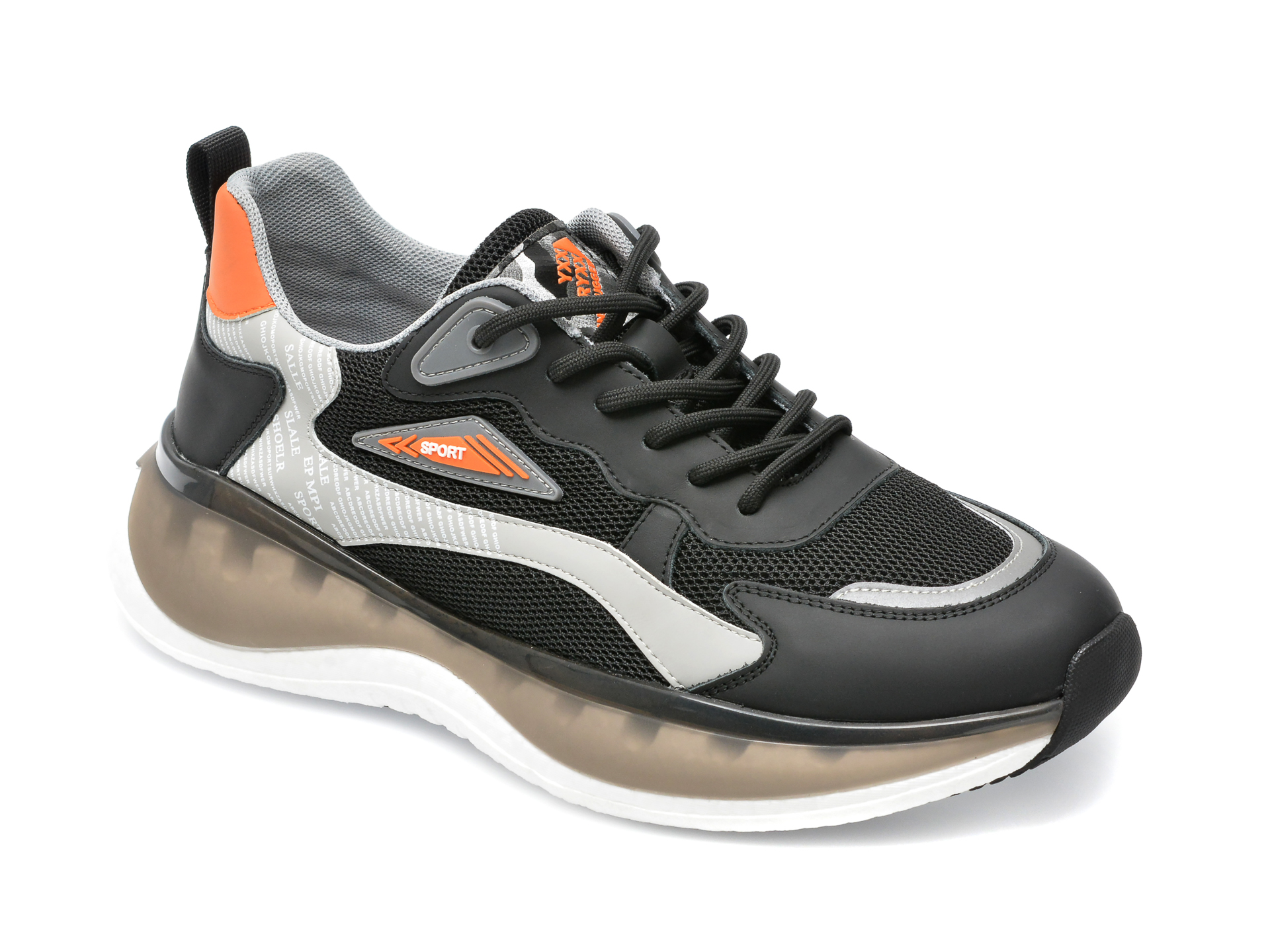 Pantofi sport GRYXX negri, W10039, din material textil si piele naturala barbati 2023-05-28