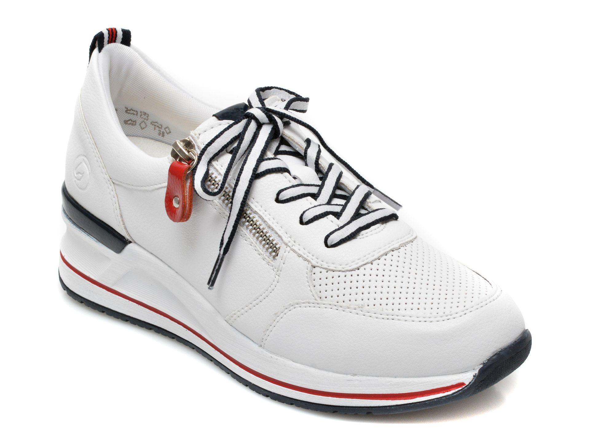 Pantofi sport REMONTE albi, D3207, din piele naturala