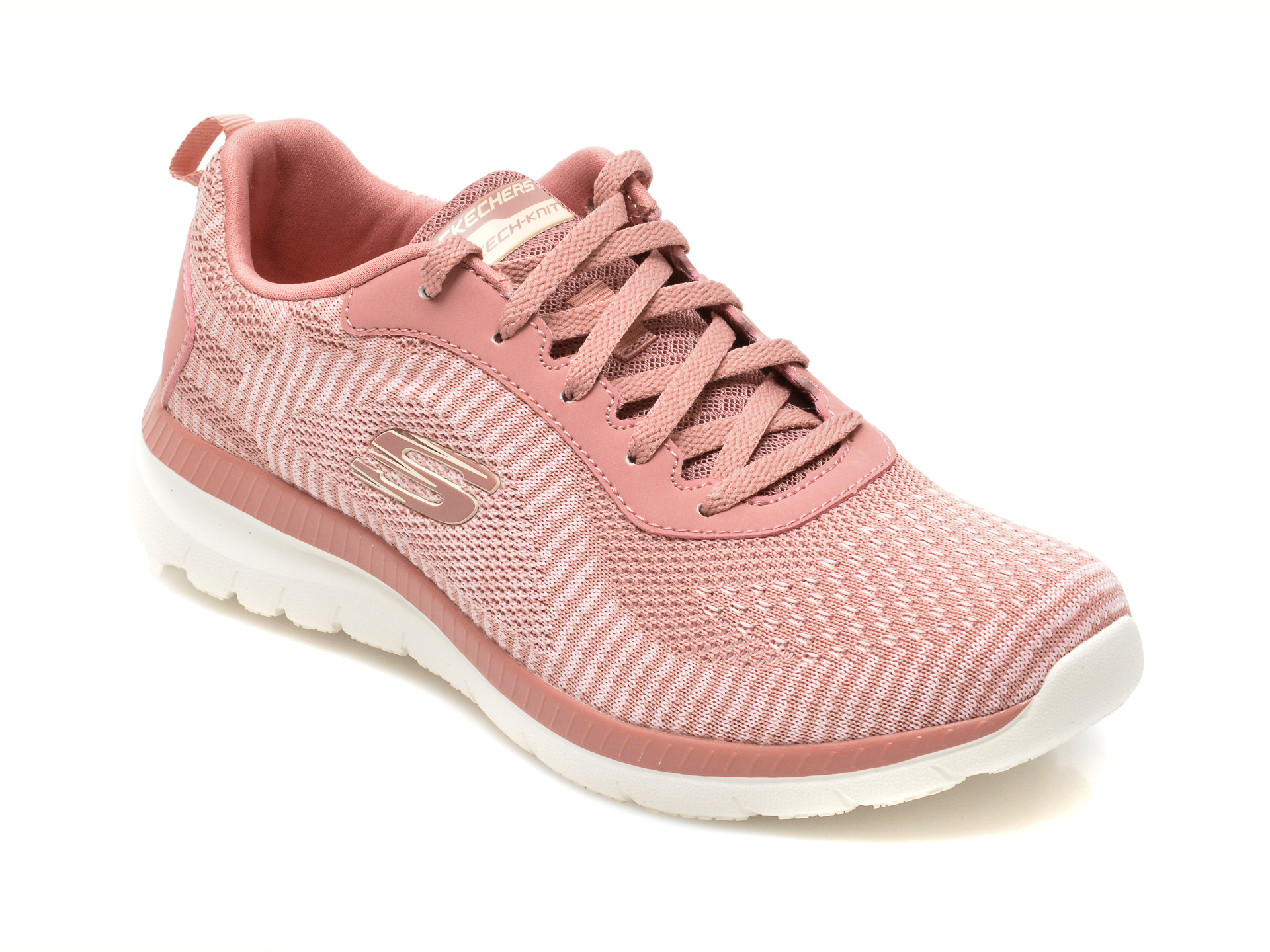 Pantofi sport SKECHERS roz, BOUNTIFUL, din material textil