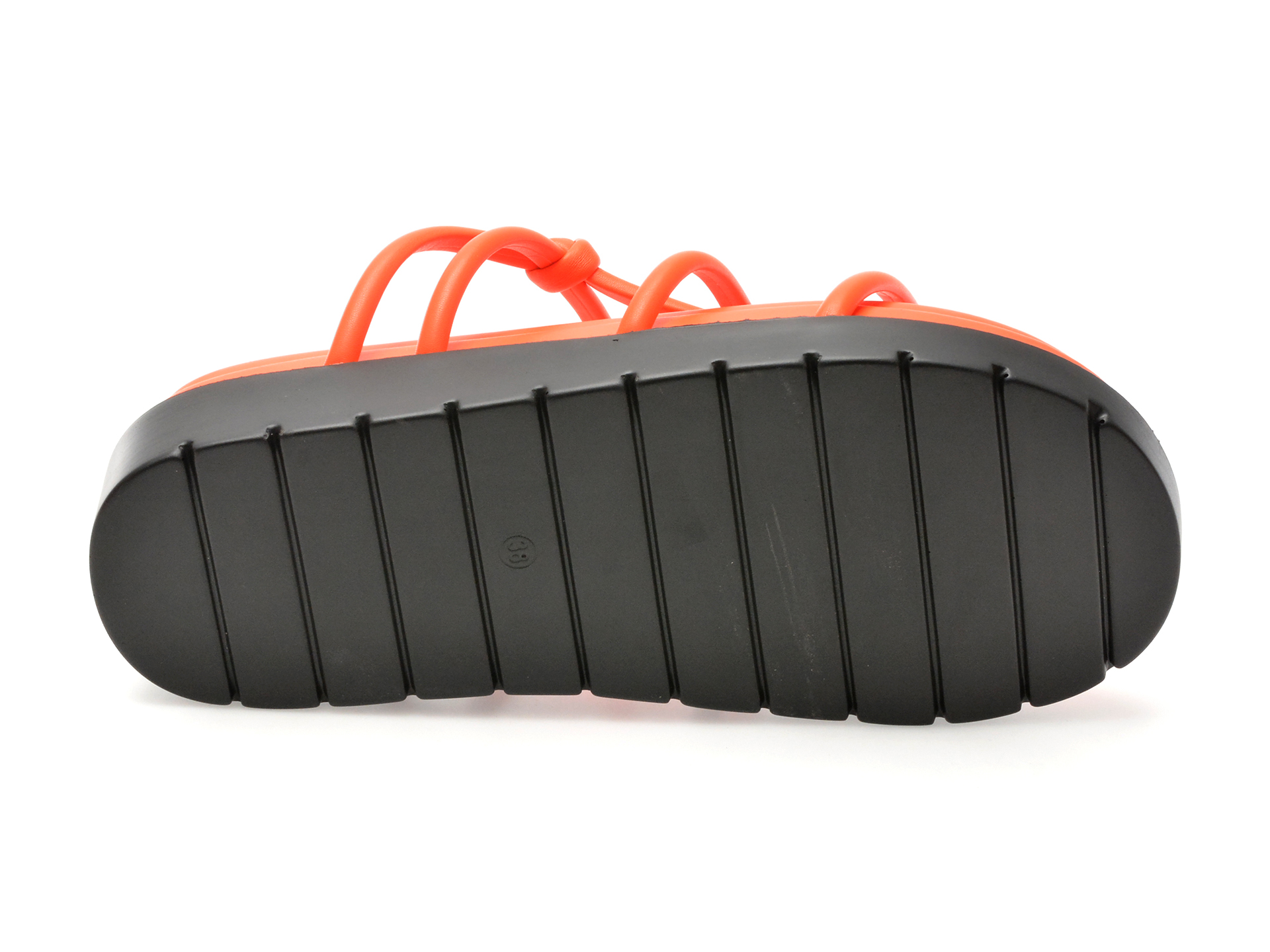 Papuci casual GRYXX portocalii, 8186, din piele ecologica