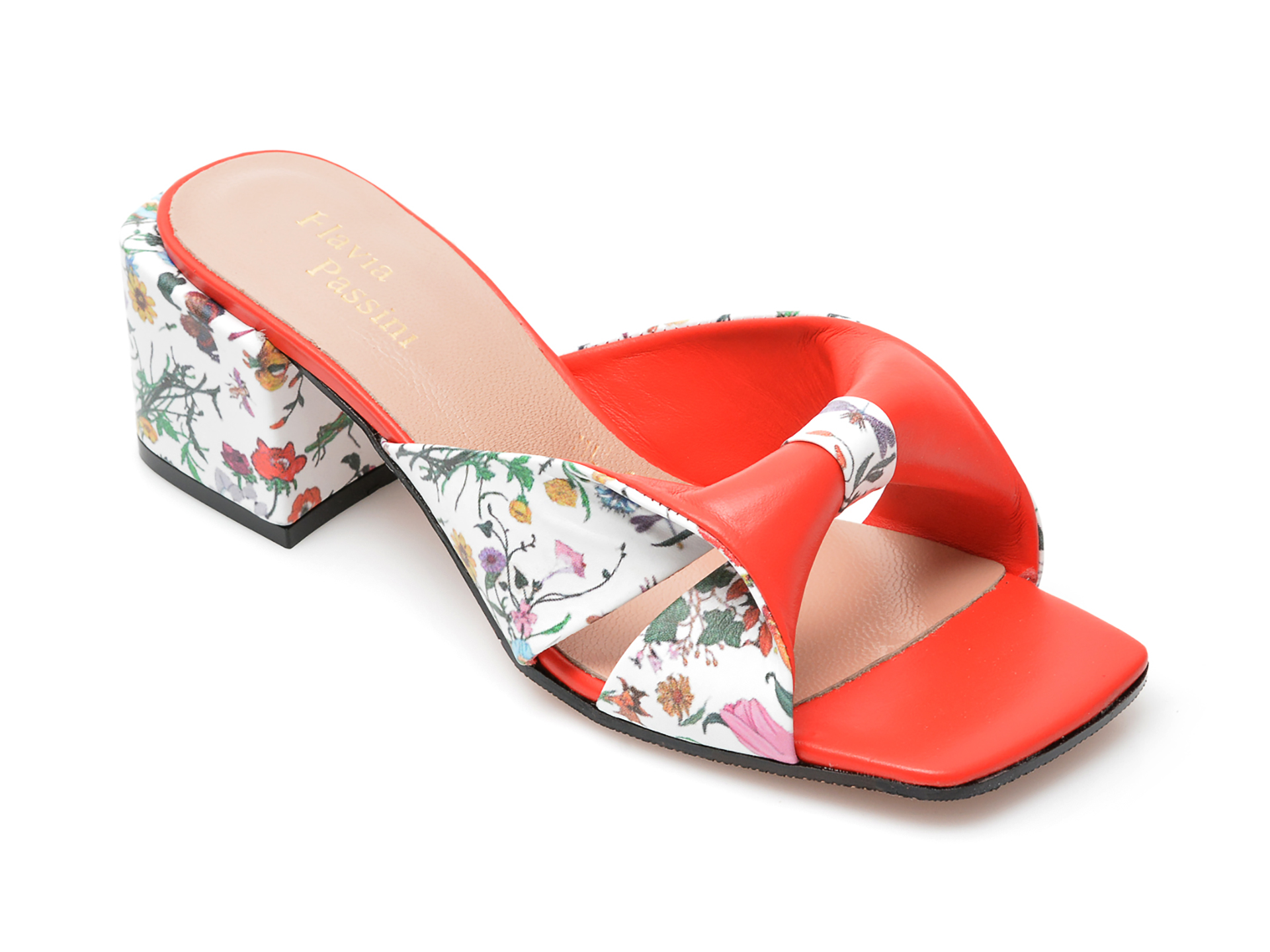 Papuci FLAVIA PASSINI rosii, 1102, din piele naturala