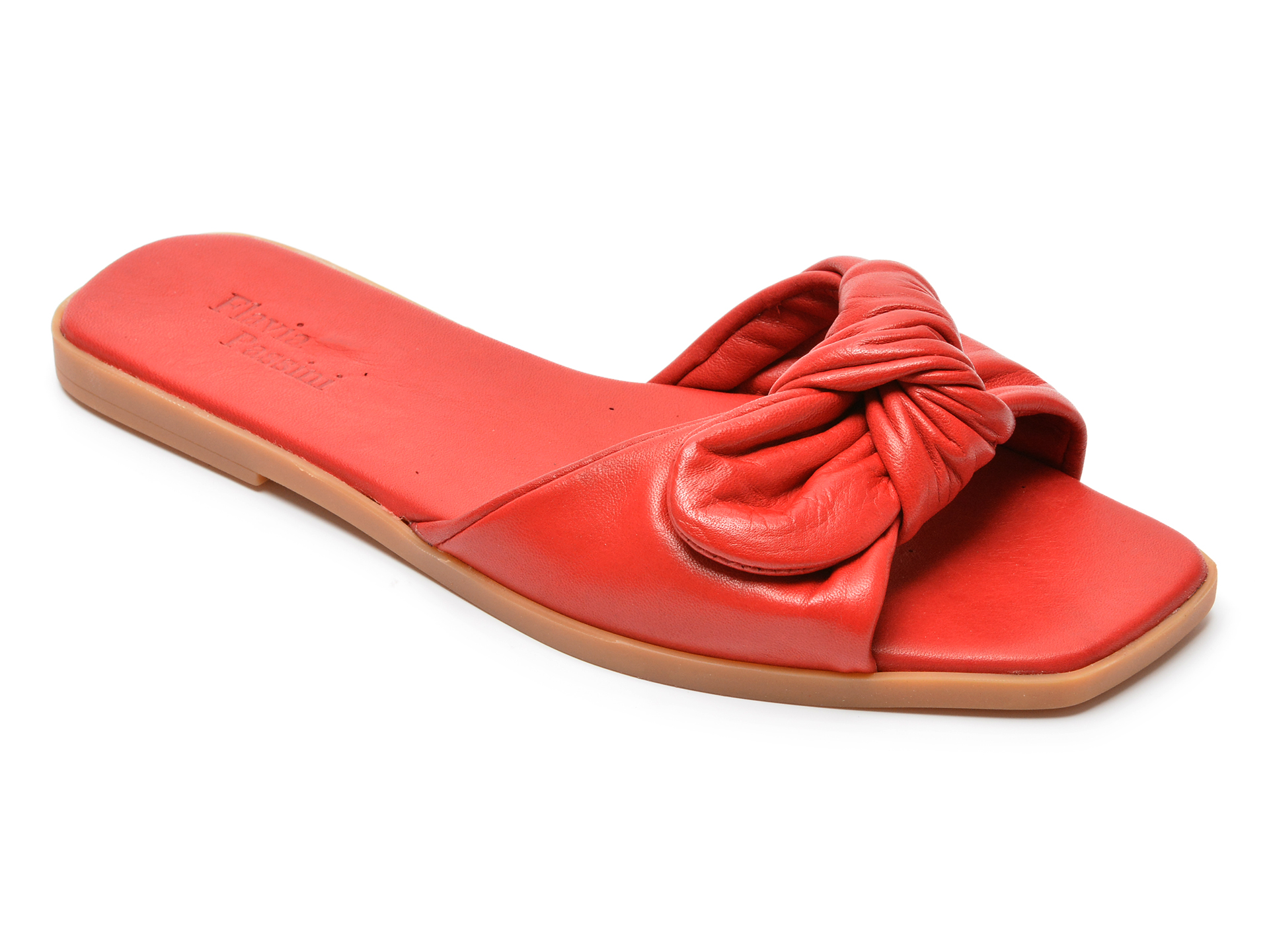 Papuci FLAVIA PASSINI rosii, 22092, din piele naturala