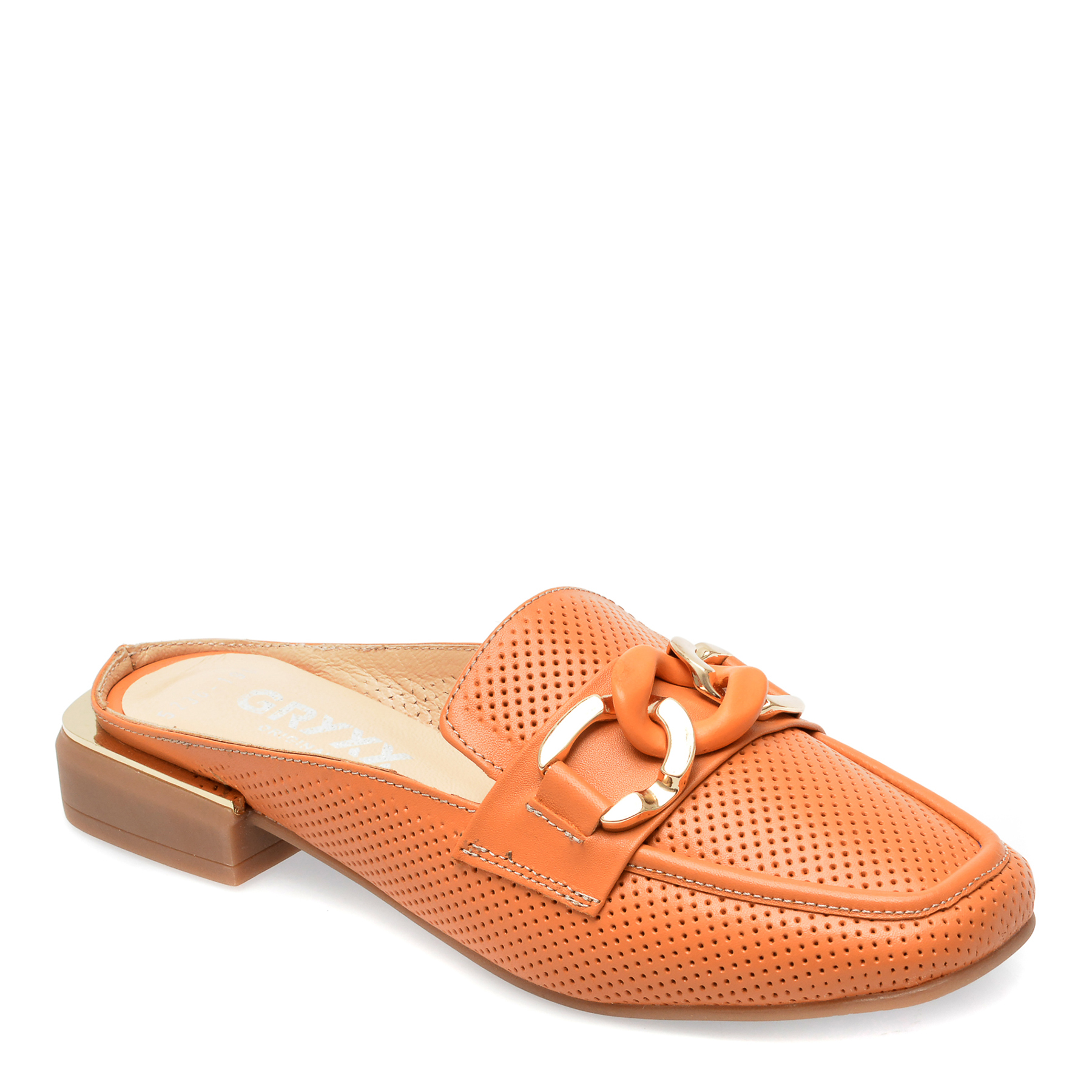 Papuci GRYXX portocalii, 8508, din piele naturala GRYXX imagine reduceri