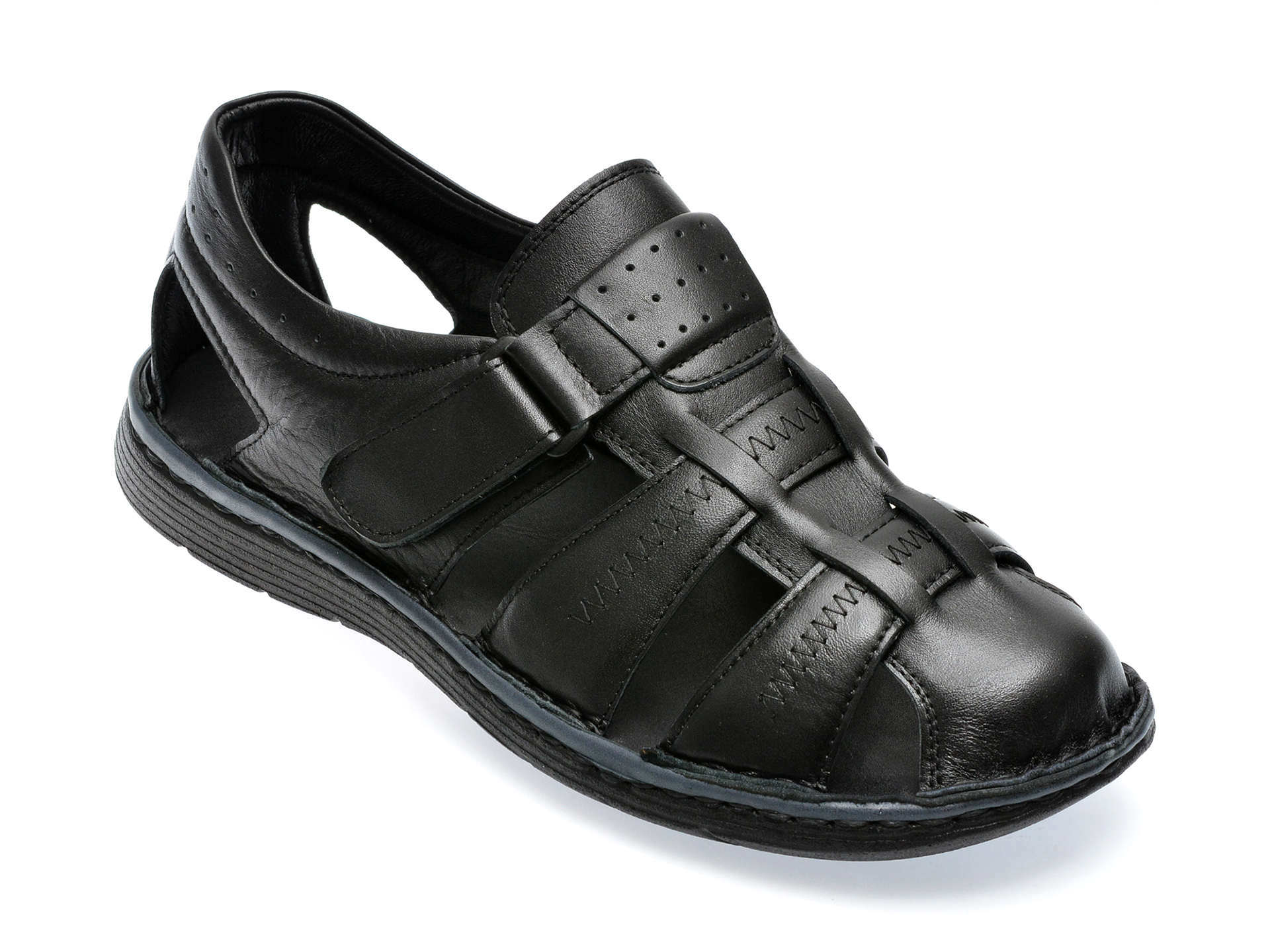 Sandale BRAVELLI negre, 143241, din piele naturala BRAVELLI imagine reduceri