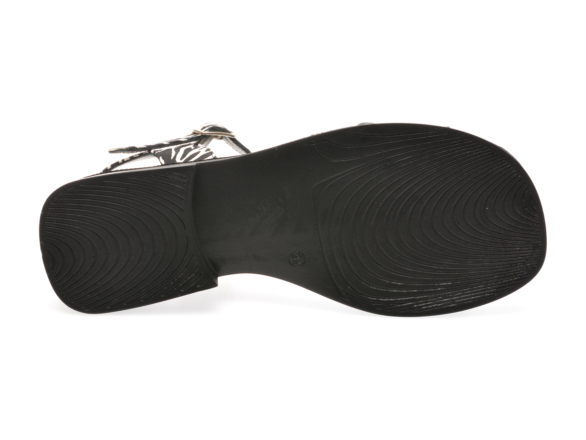 Sandale casual GRYXX alb-negru, 117A111, din piele naturala