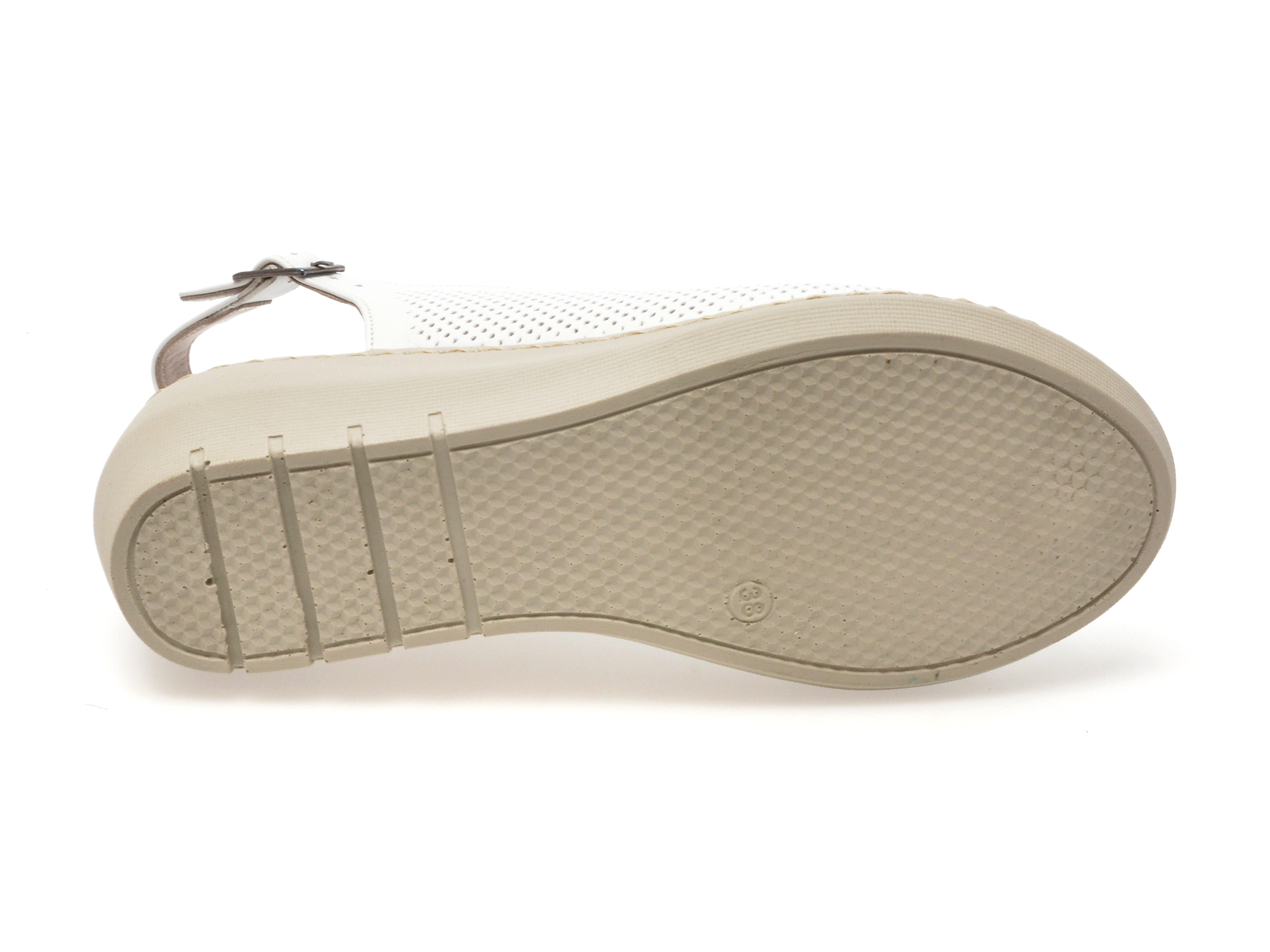 Sandale casual GRYXX albe, 4606, din piele naturala