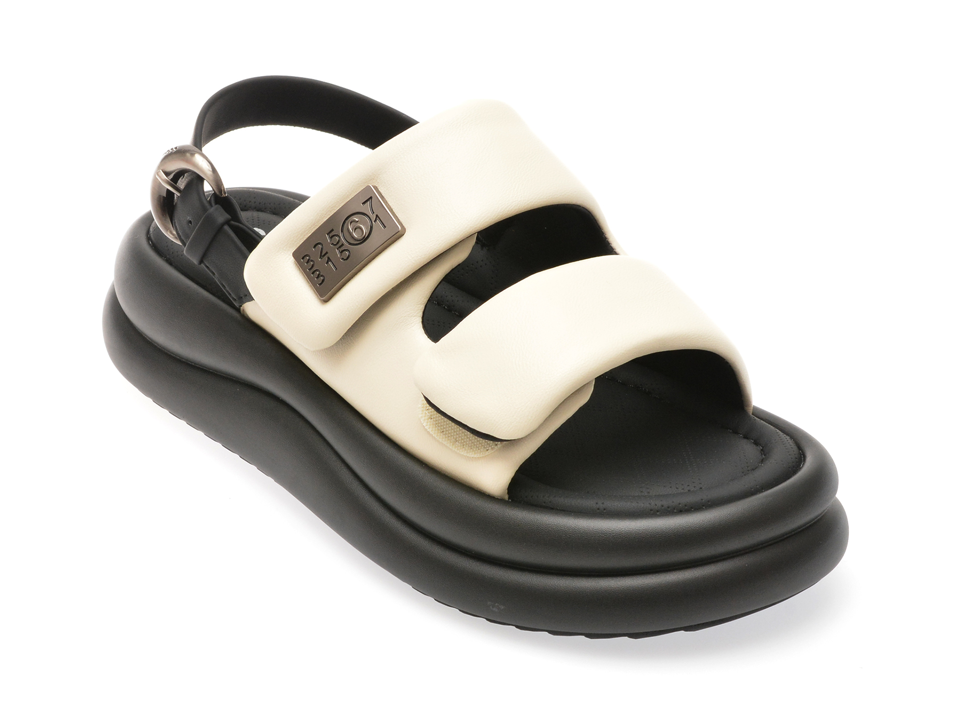 Sandale casual GRYXX bej, S006, din piele ecologica