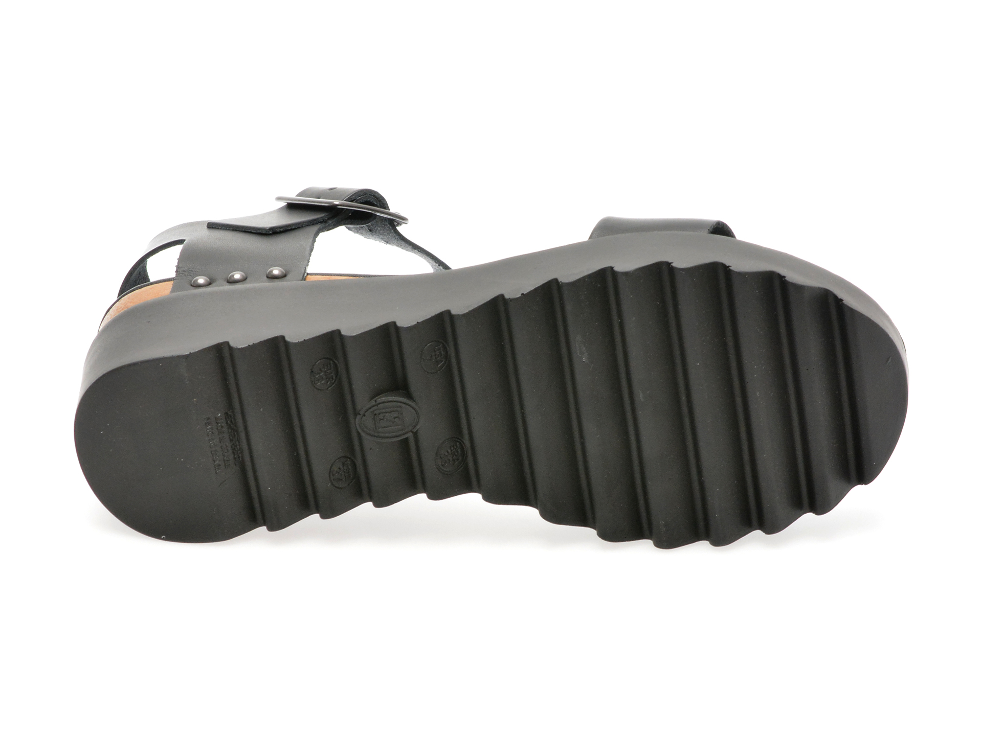 Sandale casual GRYXX negre, 353001, din piele naturala