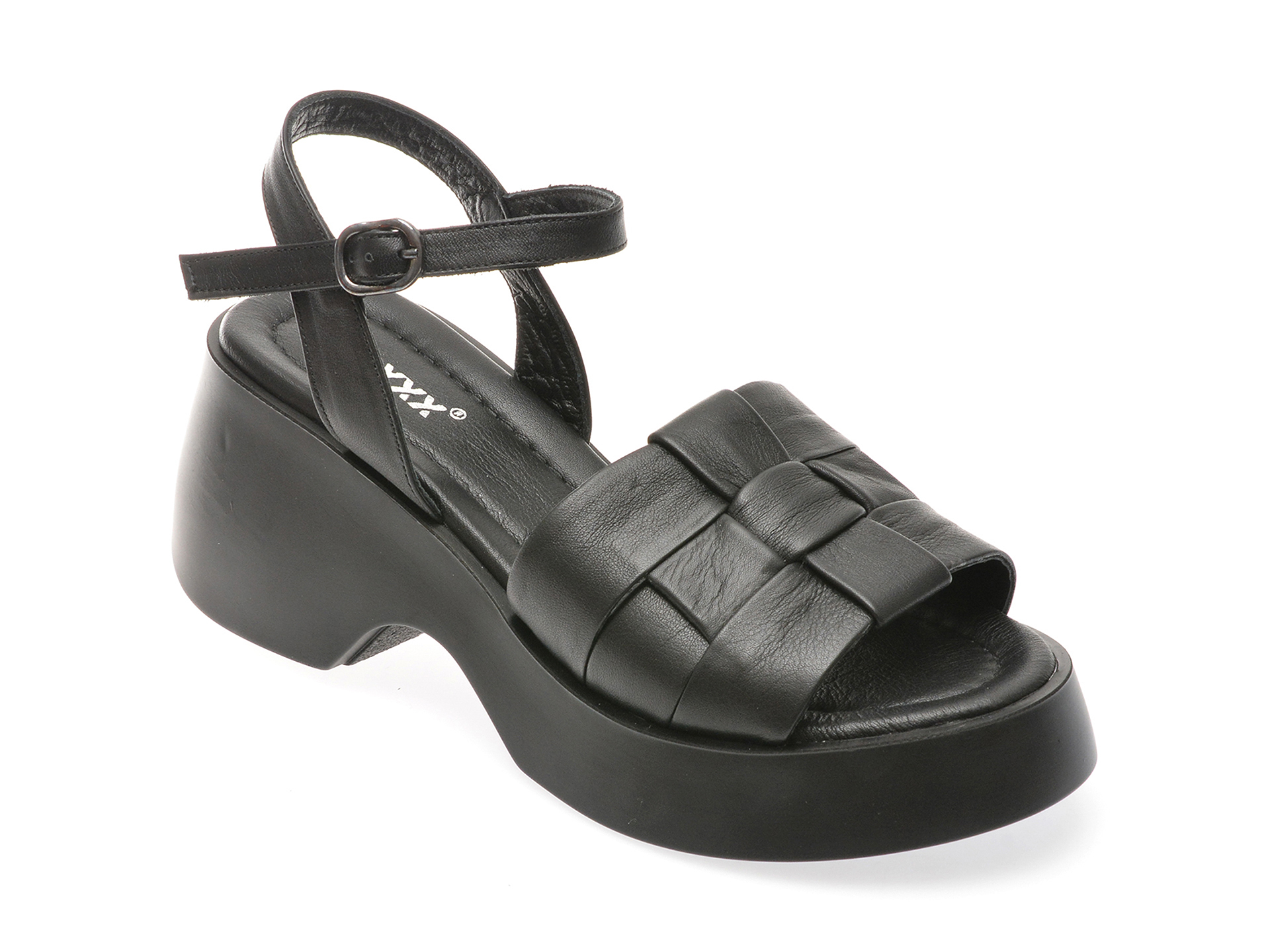 Sandale casual GRYXX negre, 377200, din piele naturala