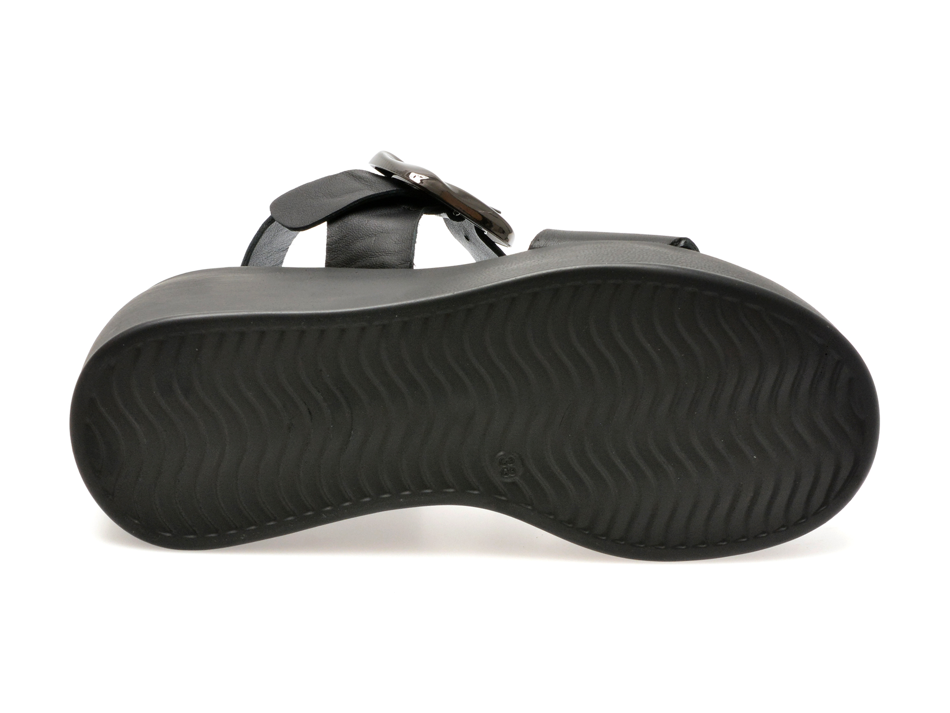 Sandale casual GRYXX negre, 5001729, din piele naturala