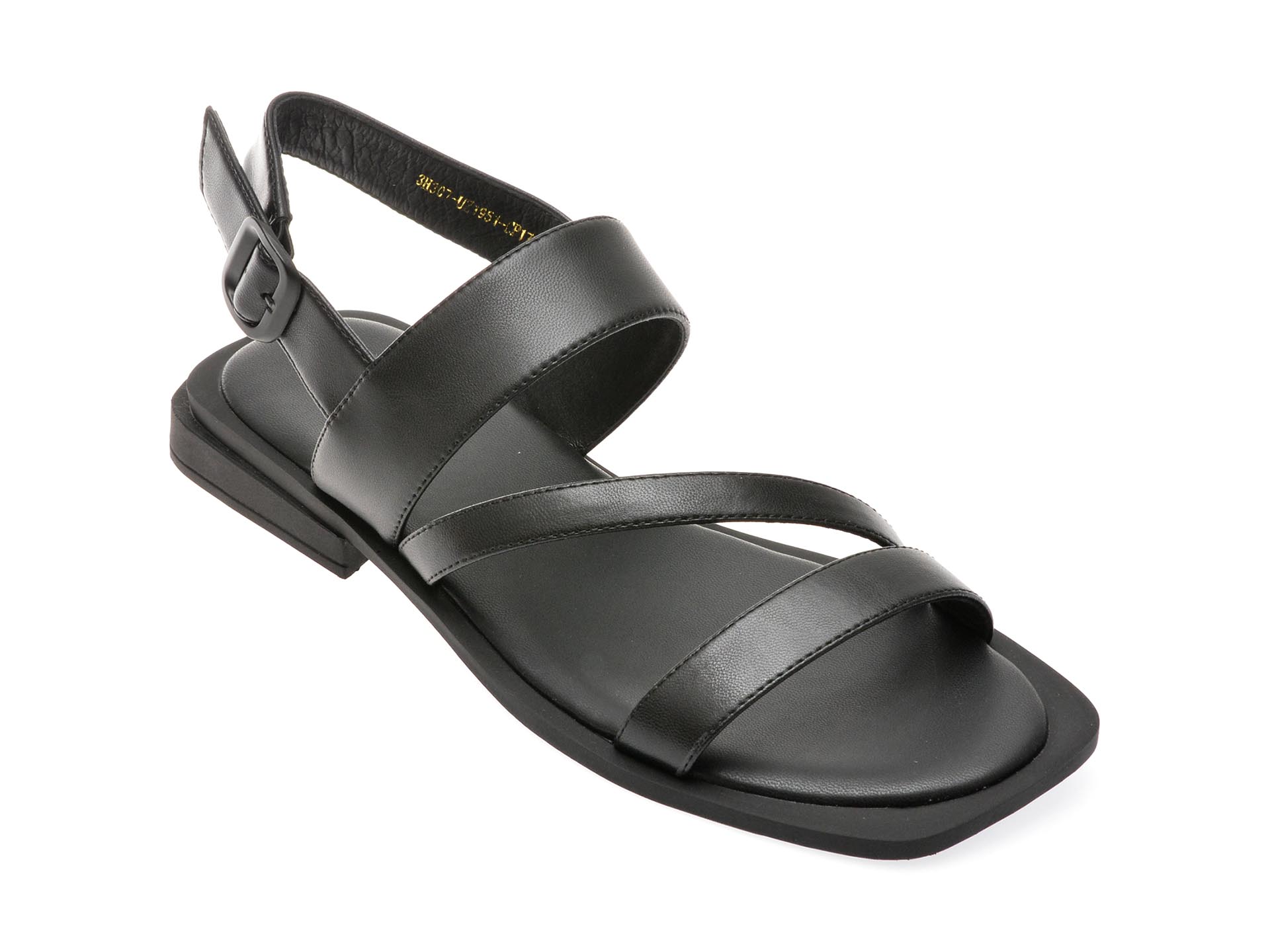 Sandale casual GRYXX negre, UZ1951, din piele naturala