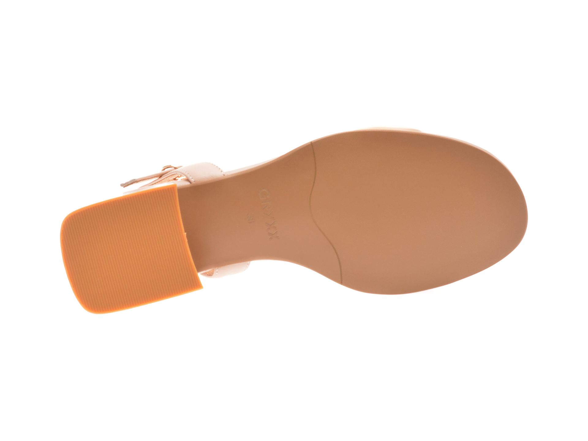 Sandale casual GRYXX nude, F51C09, din piele naturala