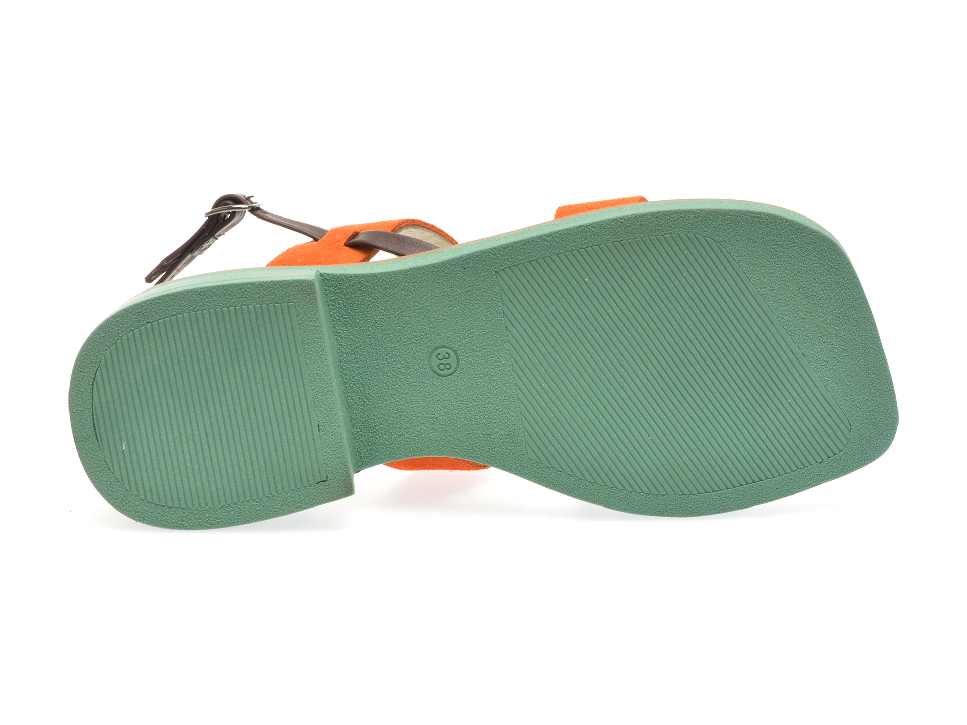 Sandale casual GRYXX portocalii, 4403410, din piele intoarsa