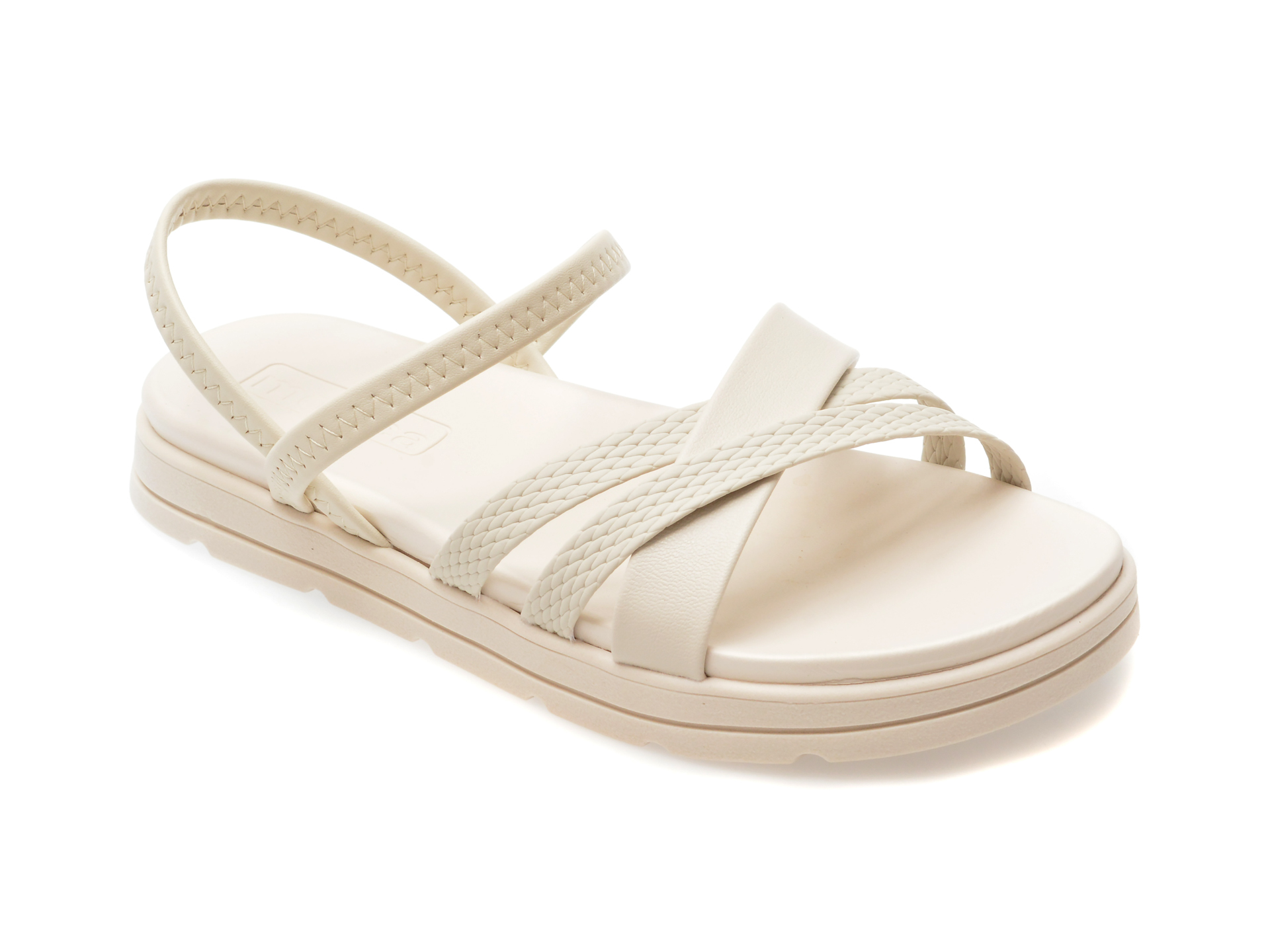 Sandale casual MOLECA albe, 5490102, din piele ecologica