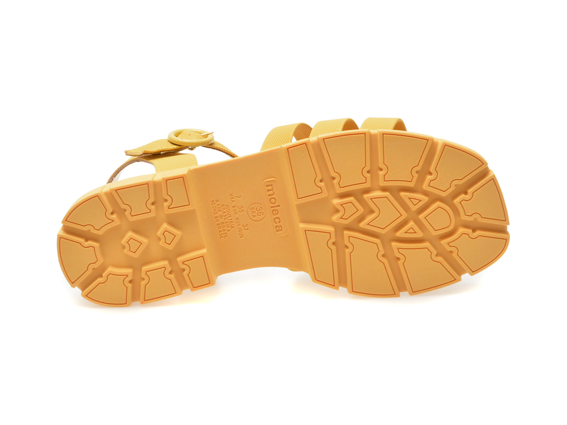 Sandale casual MOLECA galbene, 5475102, din piele ecologica