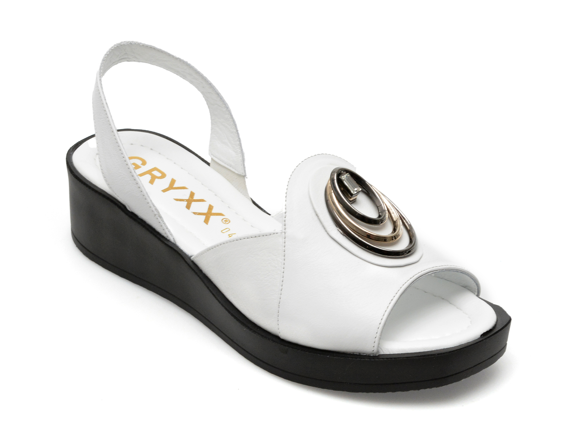 Sandale GRYXX albe, 406083, din piele naturala GRYXX imagine reduceri