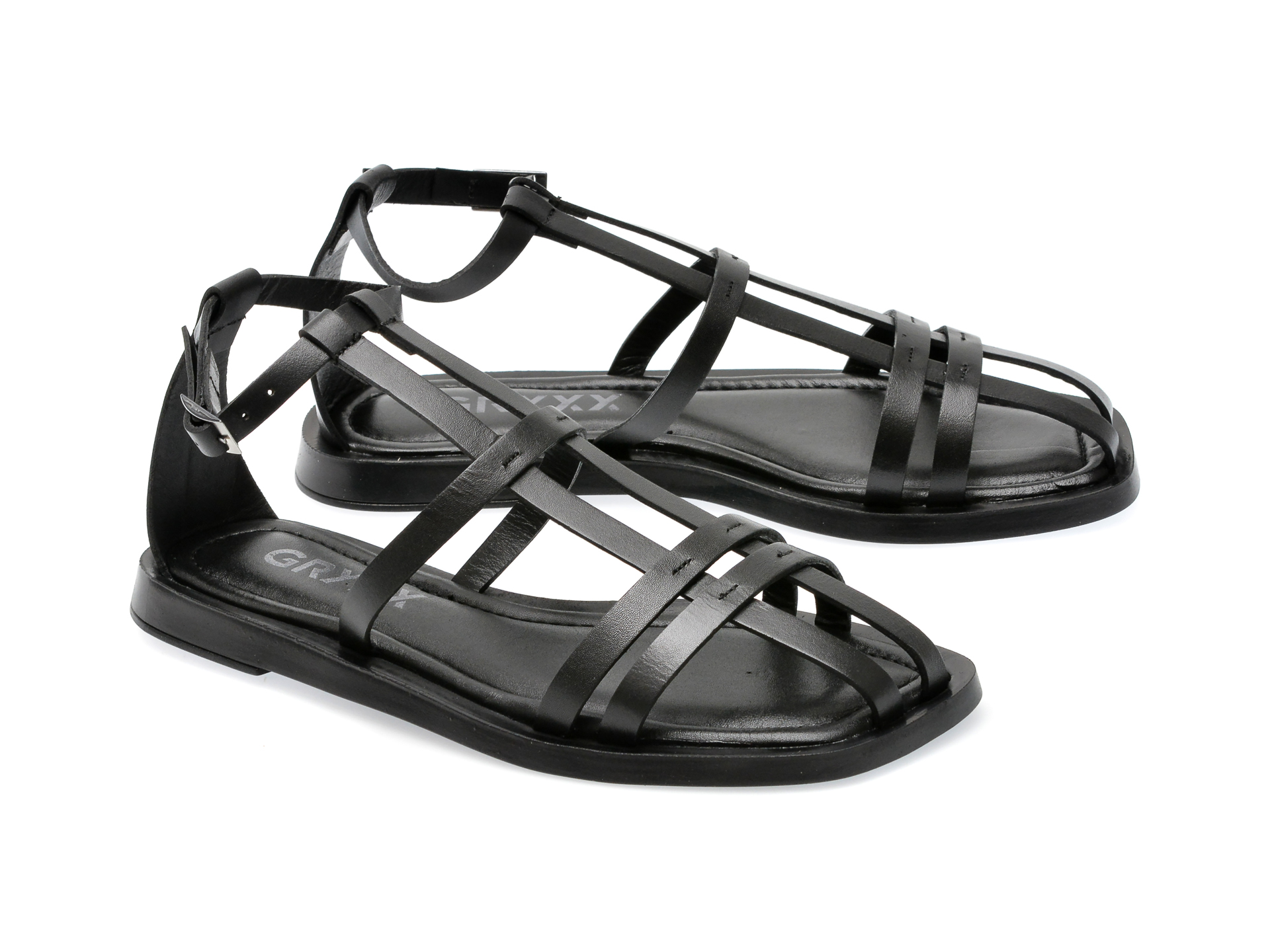 sandale gryxx negre 57183 din piele naturala r8gn01114dk0571839 5