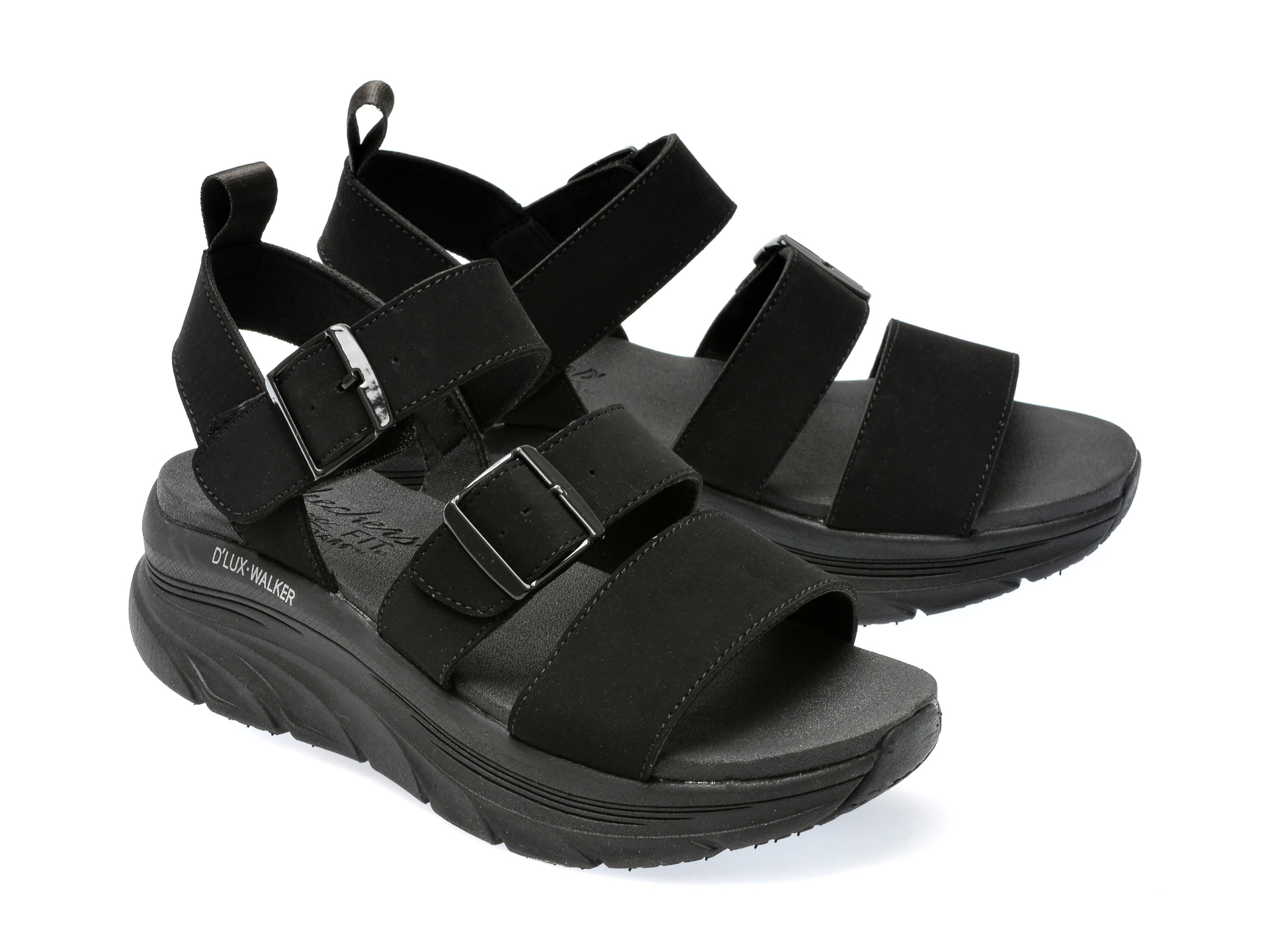 sandale skechers negre d lux walker din piele ecologica kzgz01114dk1192349 5