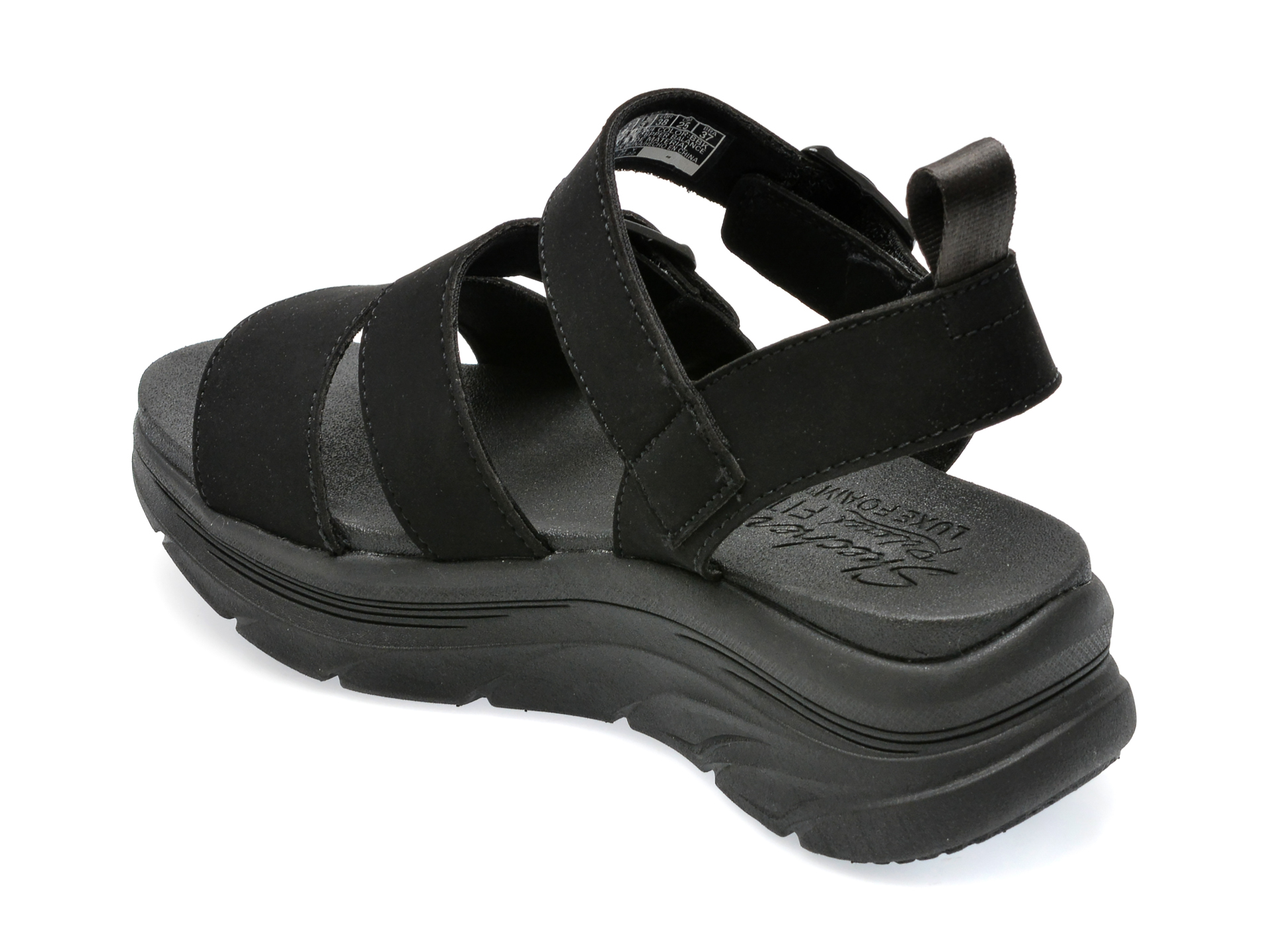 sandale skechers negre d lux walker din piele ecologica kzgz01114dk1192349 6